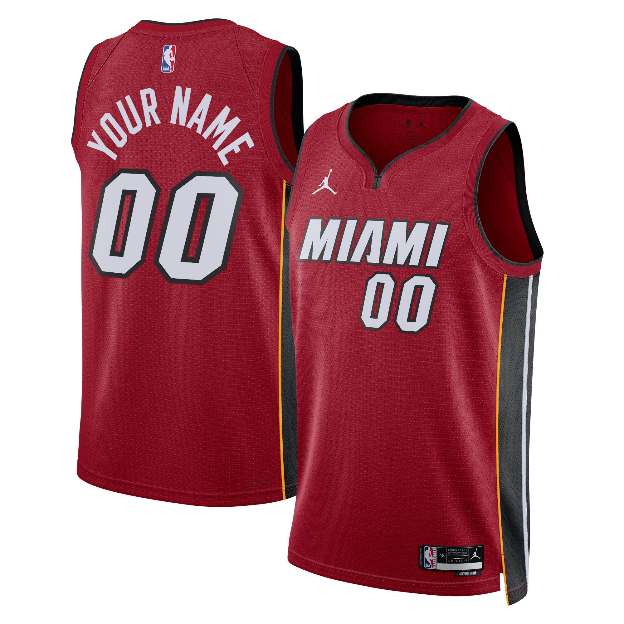 Miami Heat Jordan Brand Unisex 2022/23 Swingman Custom Jersey - Statement Edition - Red Basketball TJS0808