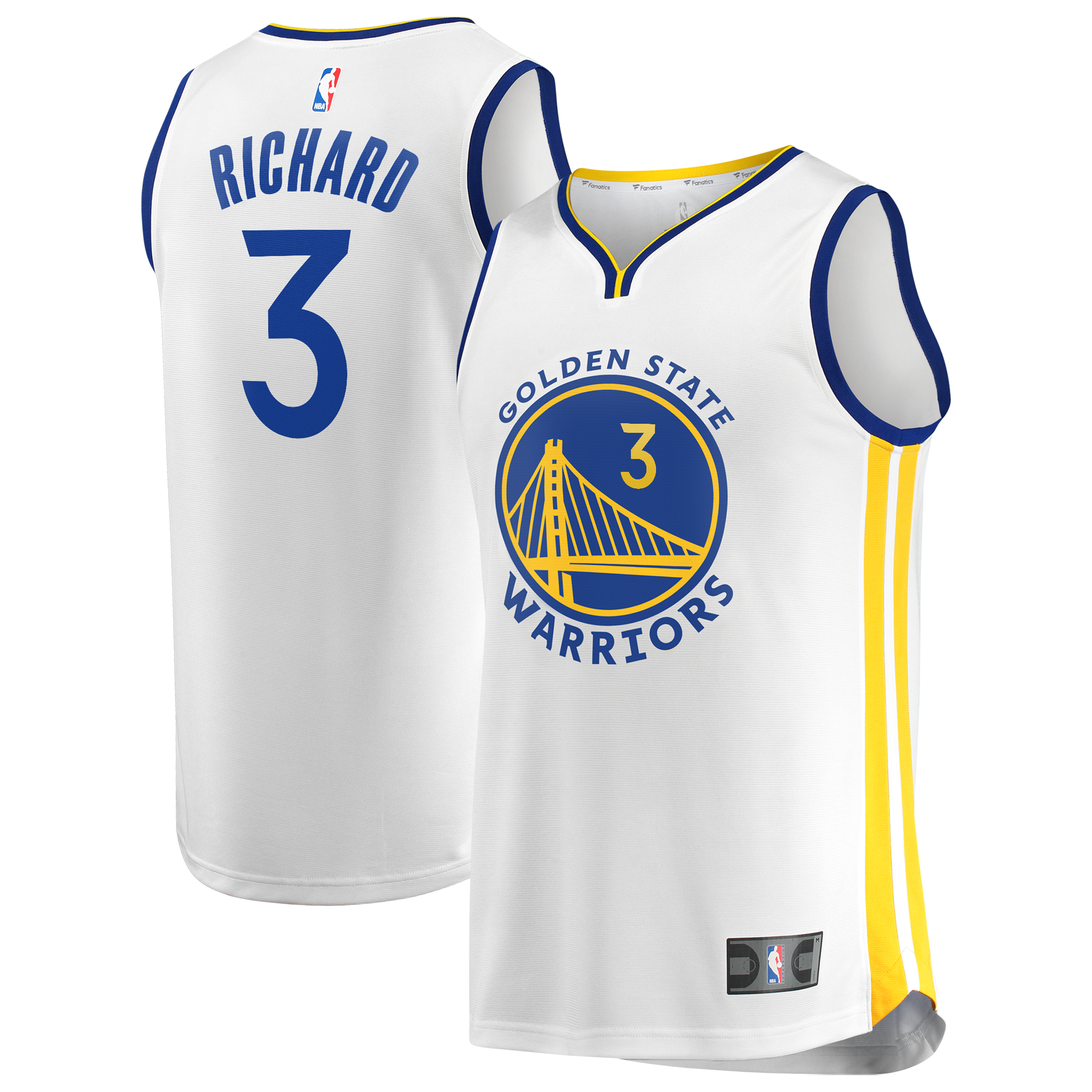 Will Richard Golden State Warriors Fast Break Replica Jersey - White - Association Edition Basketball TJS0682