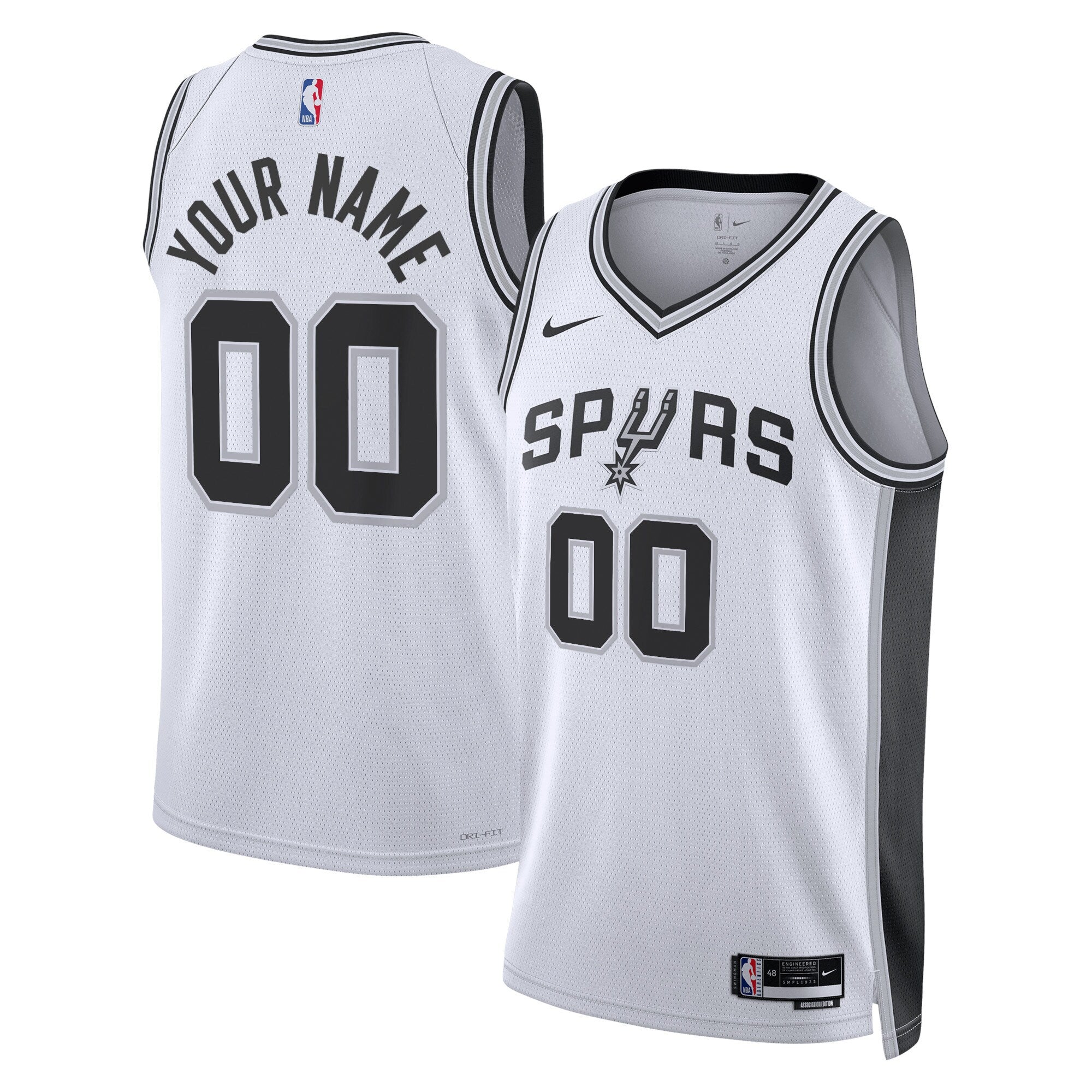 San Antonio Spurs Unisex Swingman Custom Jersey White - Association Edition Basketball TJS0691
