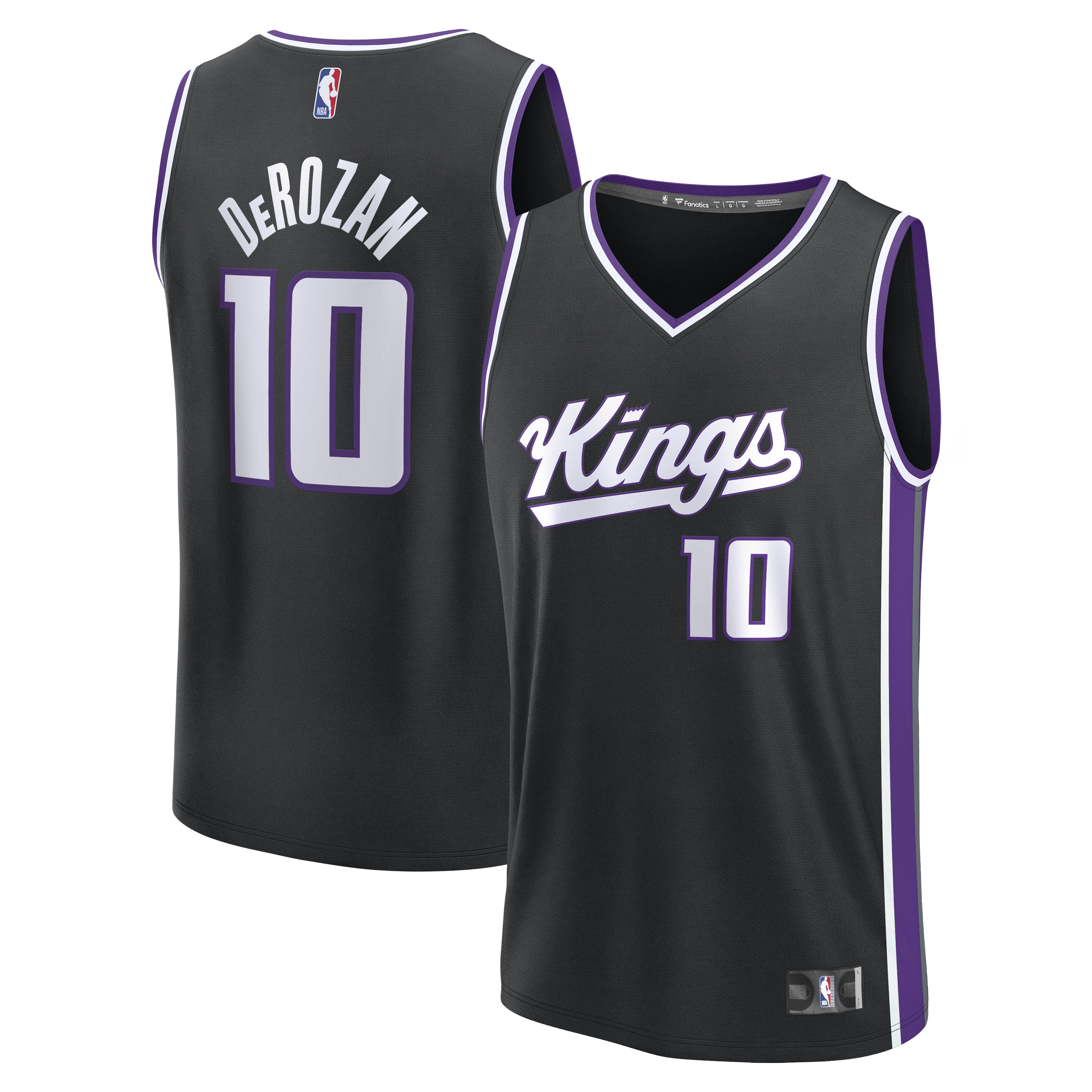 DeMar DeRozan Sacramento Kings Fast Break Replica Player Jersey - Icon Edition - Black Basketball TJS0726