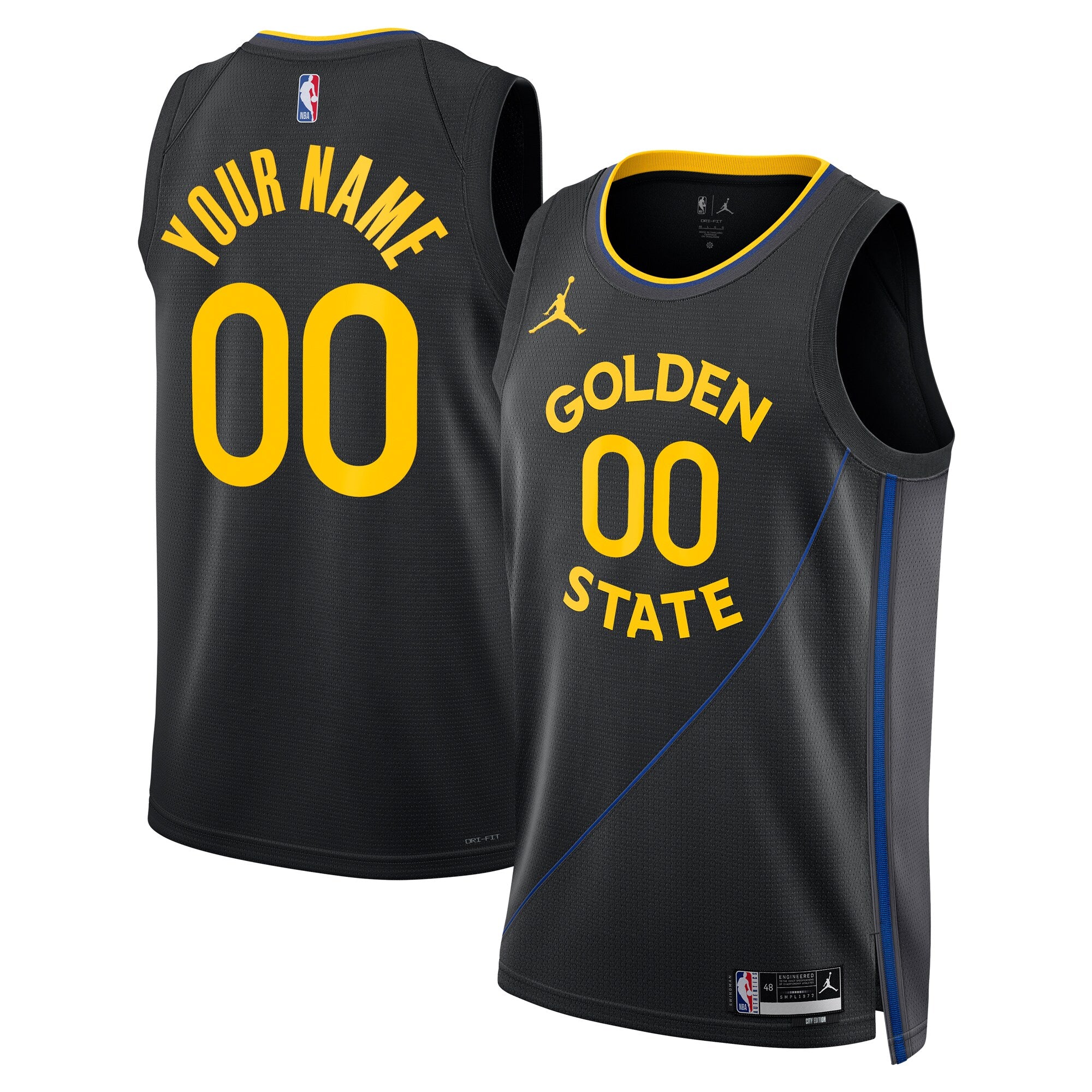 Golden State Warriors Jordan Brand Unisex 2024/25 Custom Swingman Jersey - Statement Edition - Black Basketball TJS0787