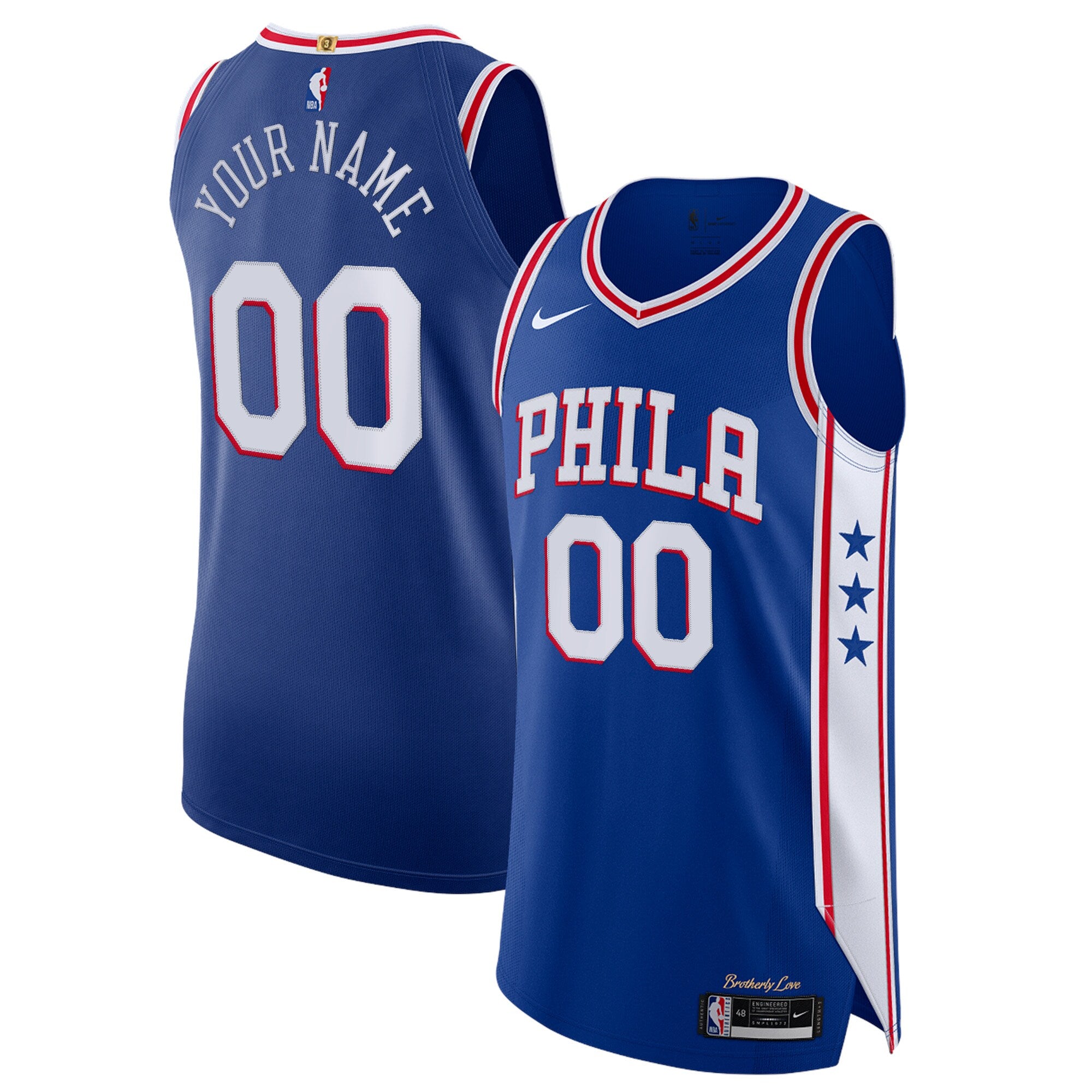Philadelphia 76ers Custom Jersey - Icon Edition - Royal Basketball TJS0716