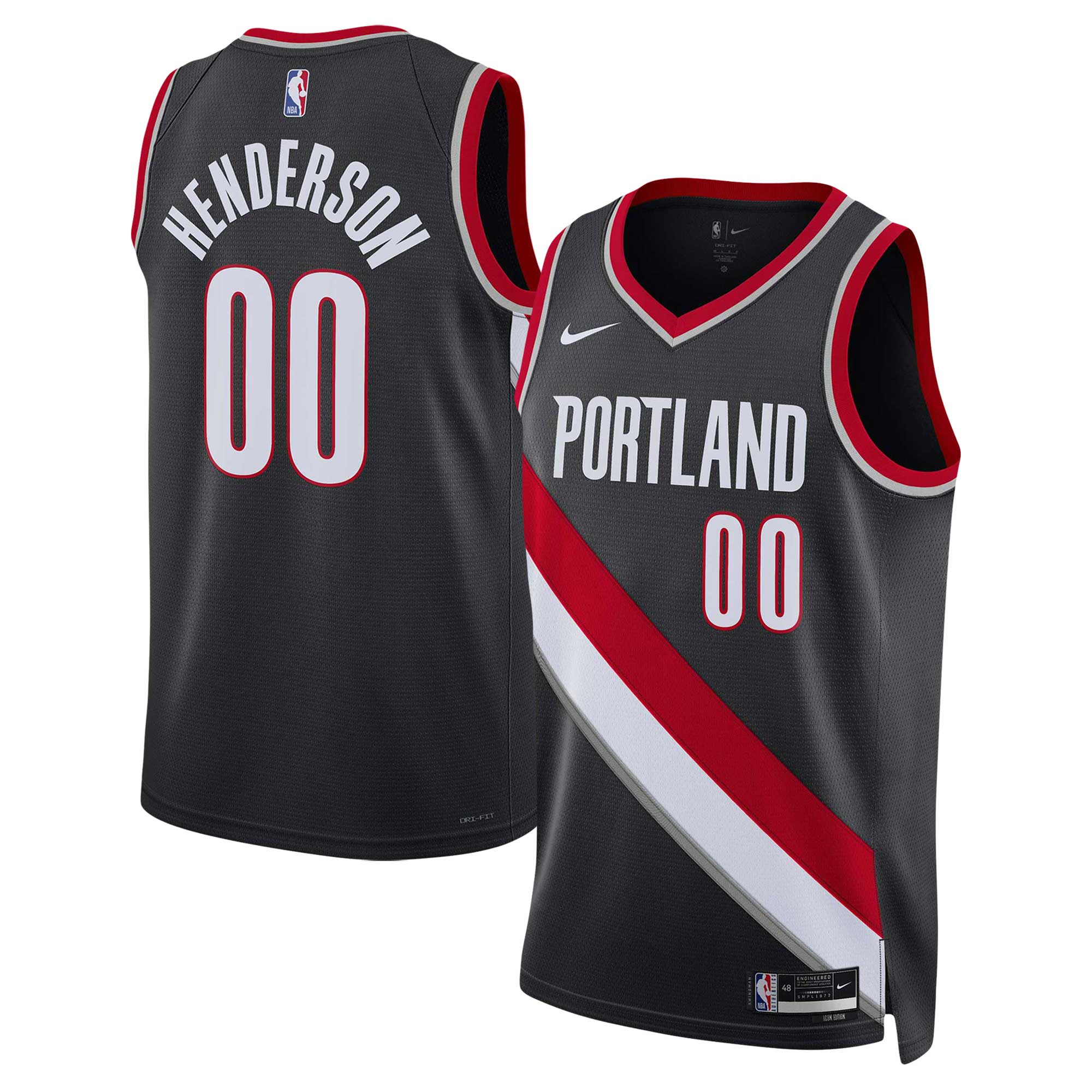 Scoot Henderson Portland Trail Blazers Unisex 2023 Draft Swingman Jersey - Icon Edition - Black Basketball TJS0764