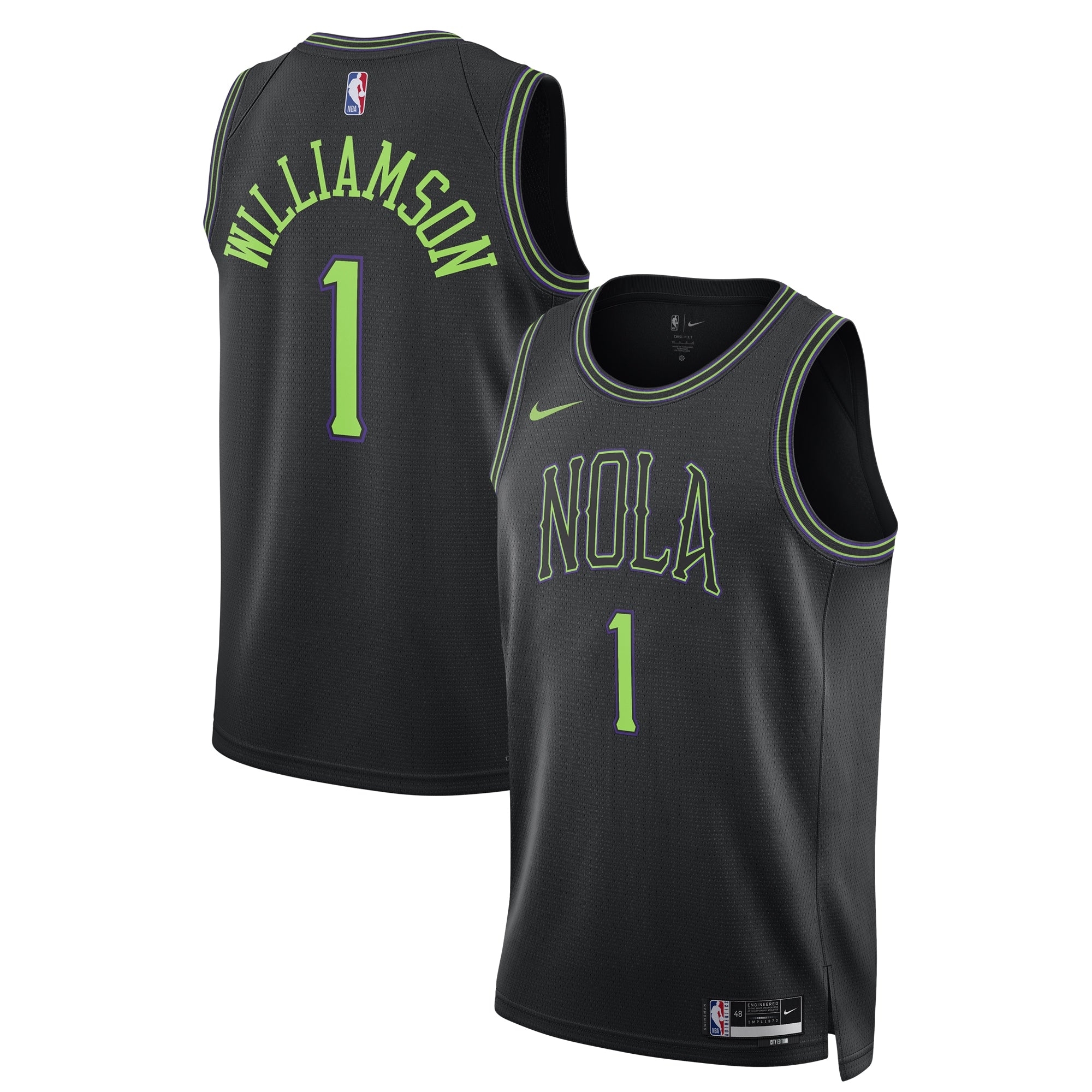 Zion Williamson New Orleans Pelicans Unisex 2025/26 Swingman Jersey - Black - City Edition Basketball TJS0680