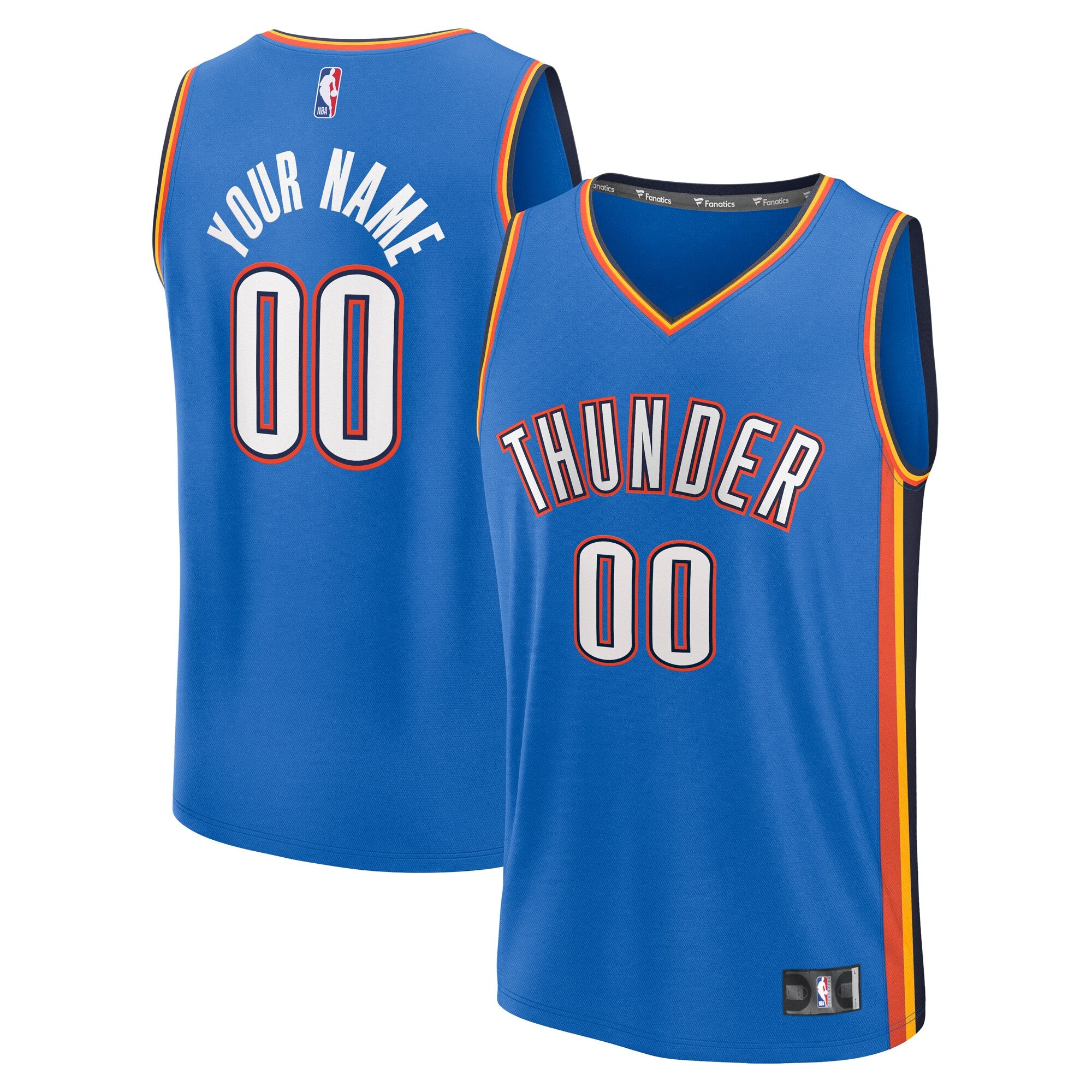 Oklahoma City Thunder Fast Break Custom Jersey - Icon Edition - Blue Basketball TJS0860