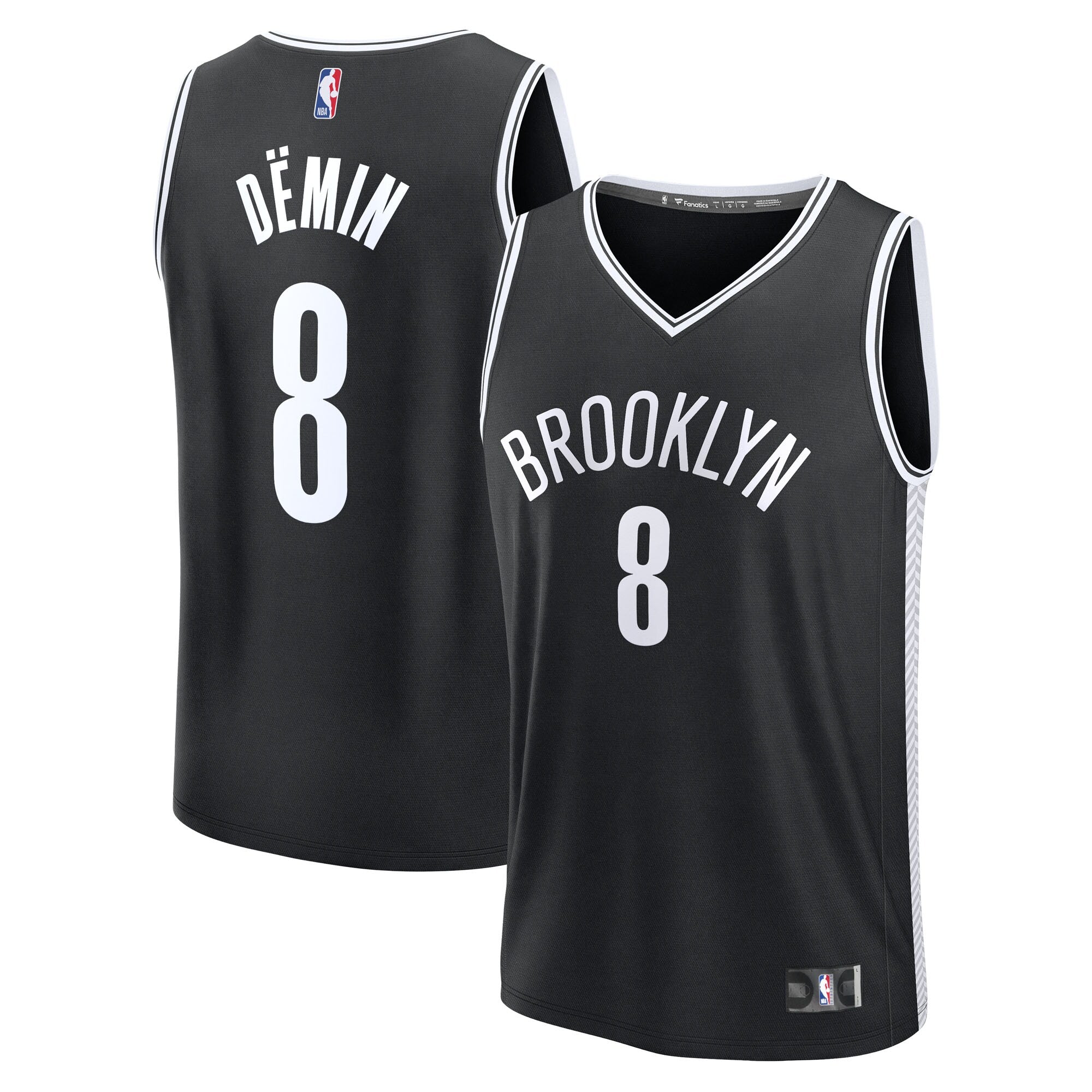 Egor D�min Brooklyn Nets Fast Break Replica Jersey - Black - Icon Edition Basketball TJS0784
