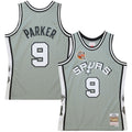 Tony Parker San Antonio Spurs M & N Unisex Hall of Fame Class of 2023 Throwback Swingman Jersey - Gray Basketball TJS0859