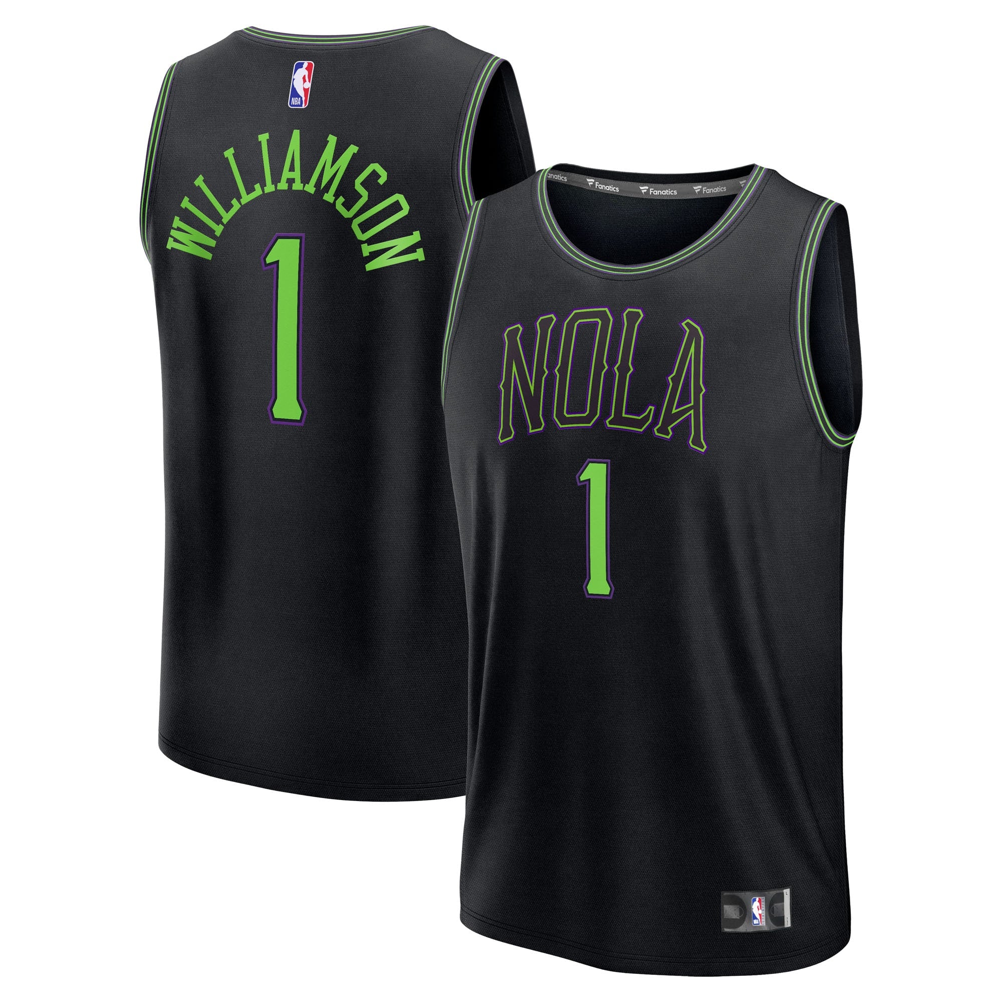 Zion Williamson New Orleans Pelicans 2025/26 City Edition Fast Break Jersey - Black Basketball TJS0706