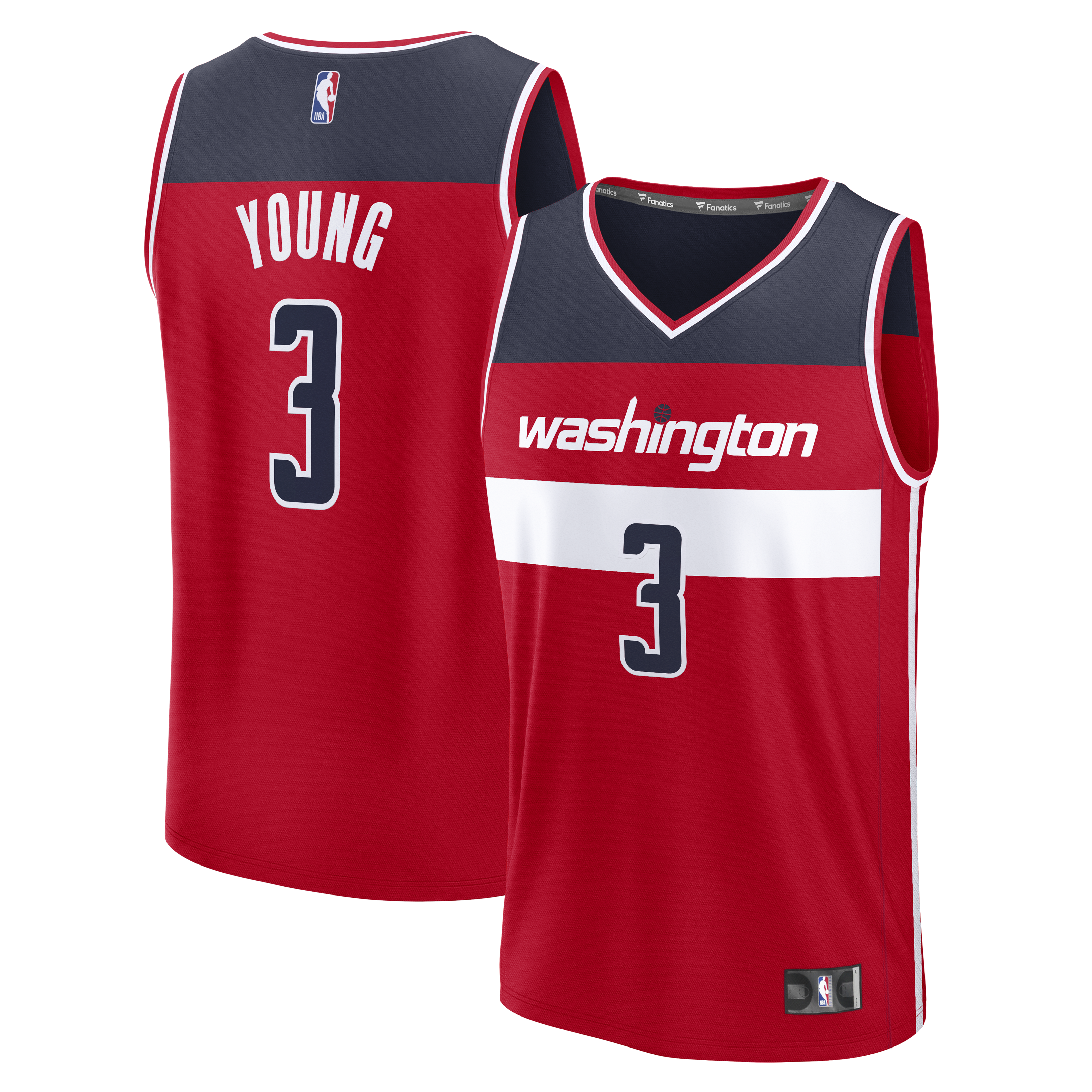 Trae Young Washington Wizards Fast Break Jersey - Icon Edition - Red Basketball TJS0758