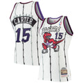 Vince Carter Toronto Raptors M & N 1998/99 Hardwood Classics Jersey - White Basketball TJS0826