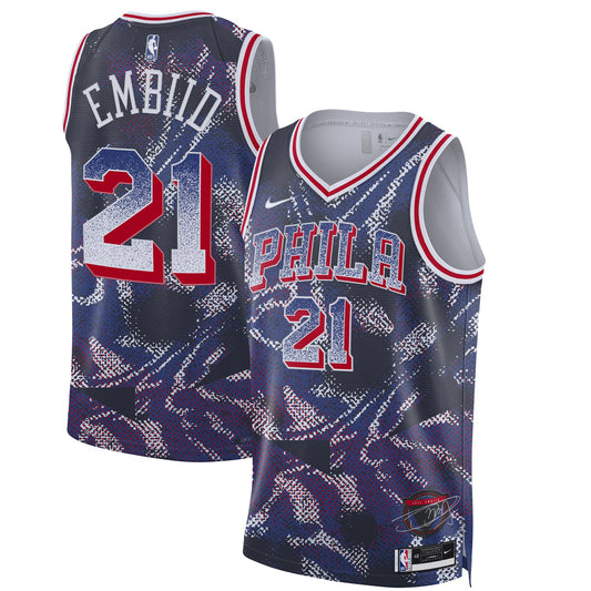 Joel Embiid Philadelphia 76ers Unisex 2025 Select Series Swingman Player Jersey - Navy Basketball TJS0729