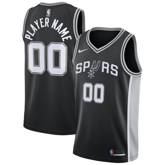 San Antonio Spurs Swingman Custom Jersey Black - Icon Edition Basketball TJS0708
