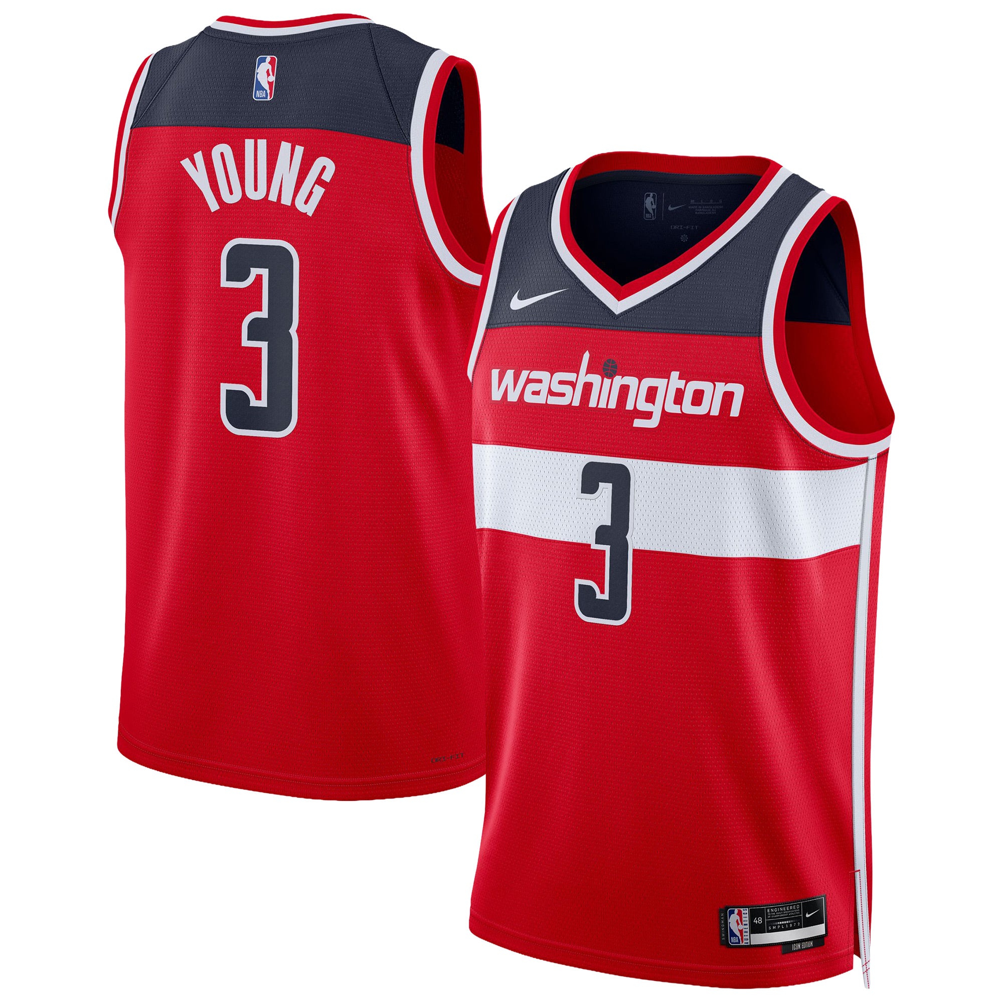 Trae Young Washington Wizards Unisex Swingman Jersey - Icon Edition - Red Basketball TJS0858