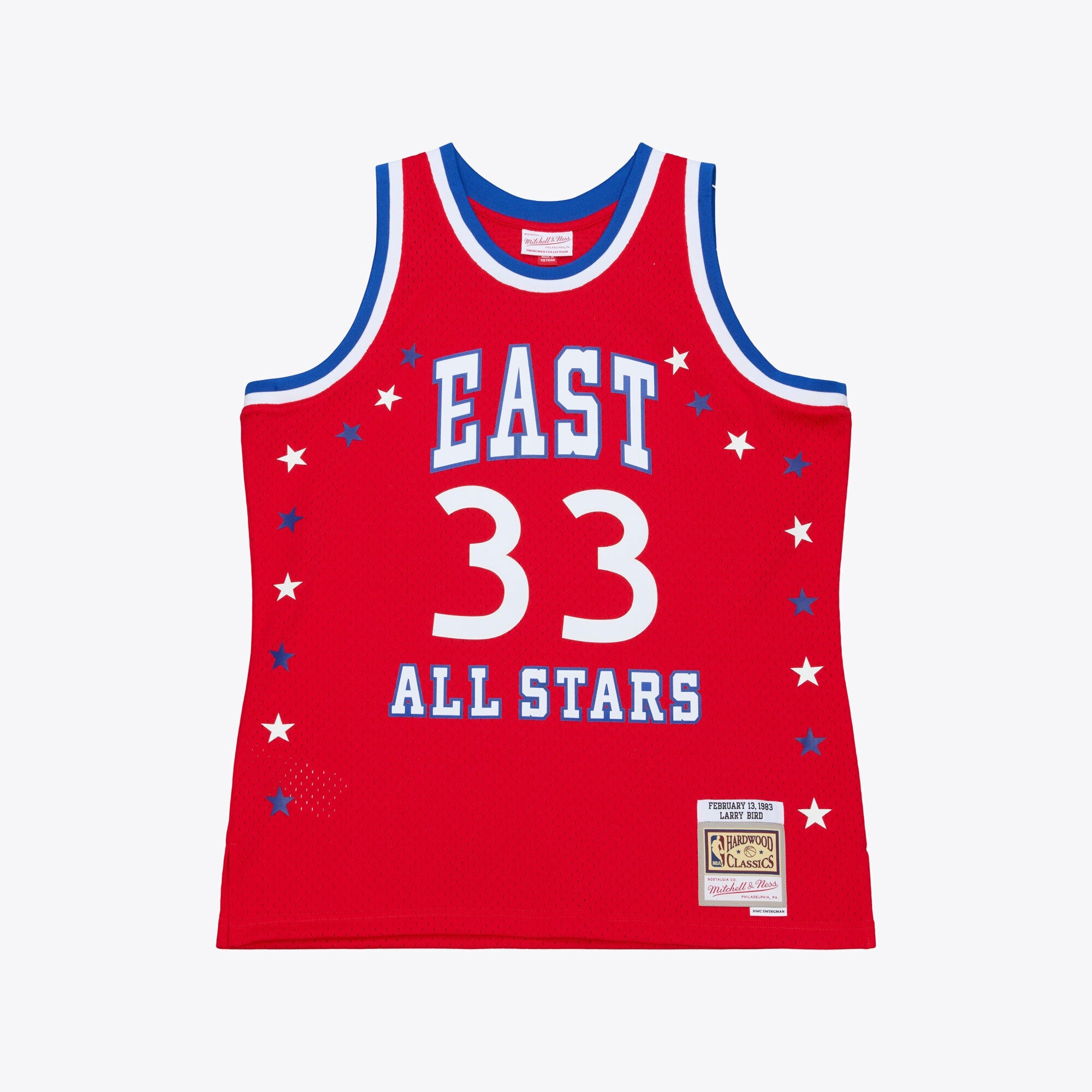 Larry Bird Eastern Conference M & N 1983 All-Star Game Swingman Jersey - Red Basketball TJS0818