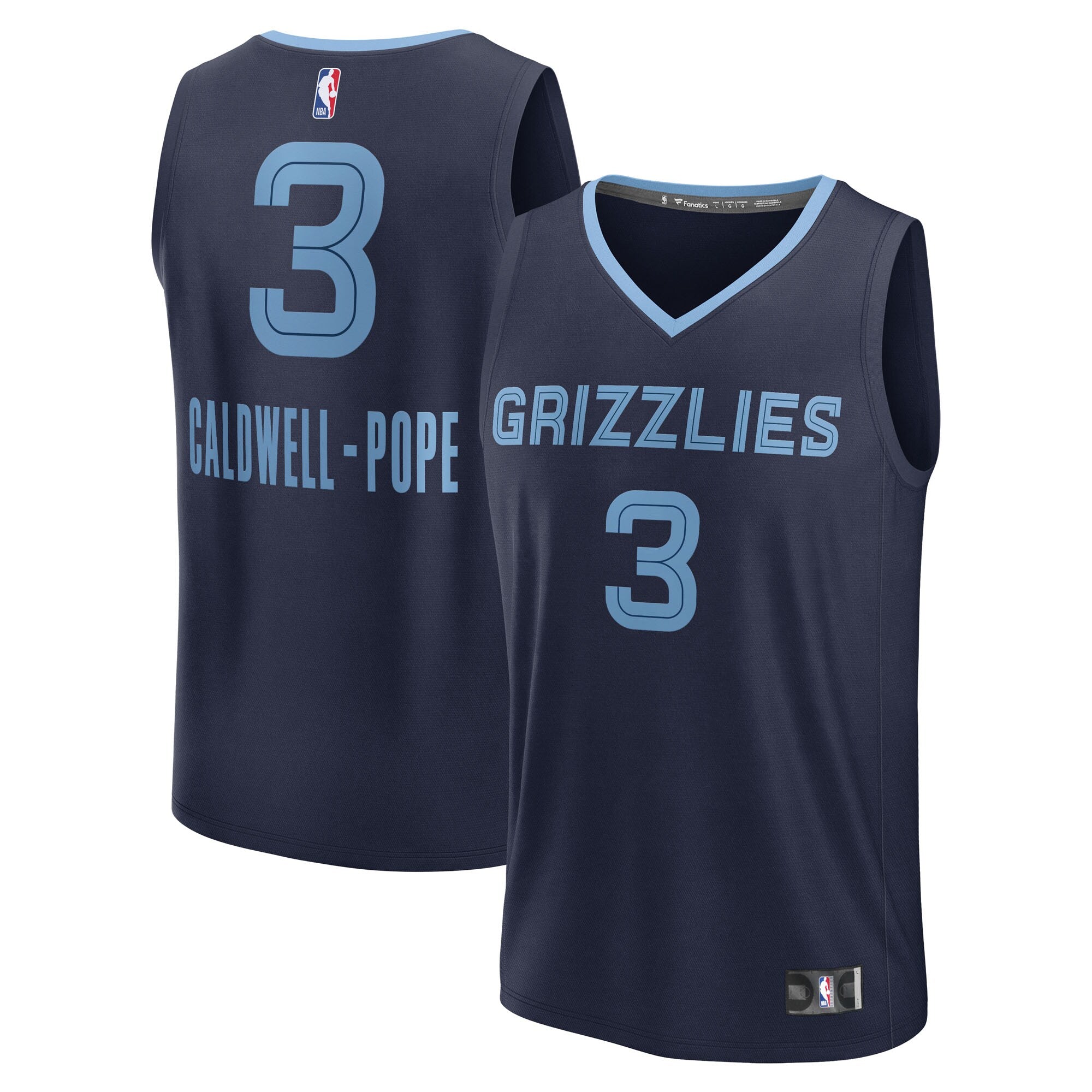 Kentavious Caldwell-Pope Memphis Grizzlies Fast Break Replica Player Jersey - Icon Edition - Navy Basketball TJS0687