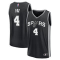 De'Aaron Fox San Antonio Spurs Fast Break Replica Player Jersey - Icon Edition - Black Basketball TJS0698