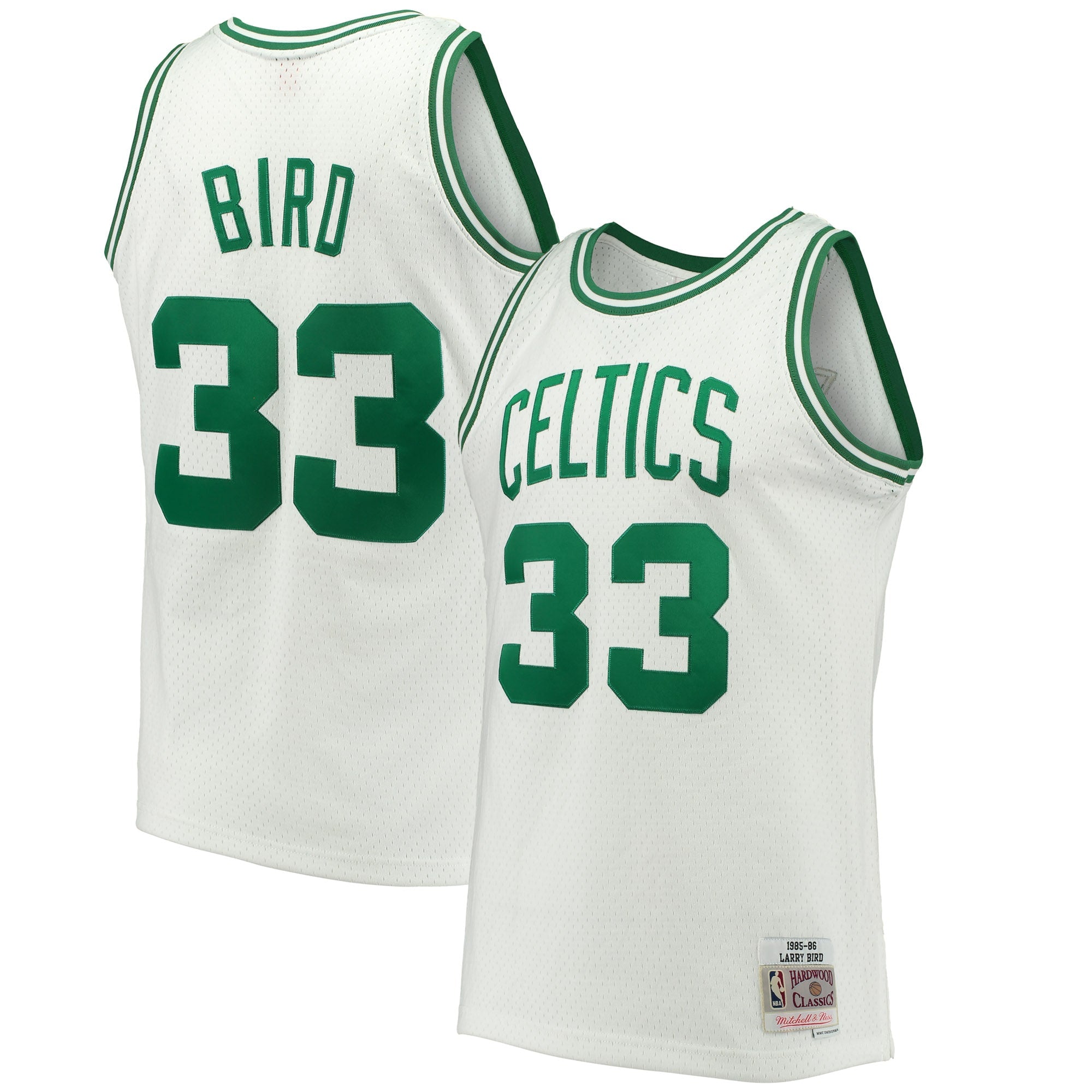 Larry Bird Boston Celtics M & N Hardwood Classics 1985/86 Swingman Jersey - White Basketball TJS0738