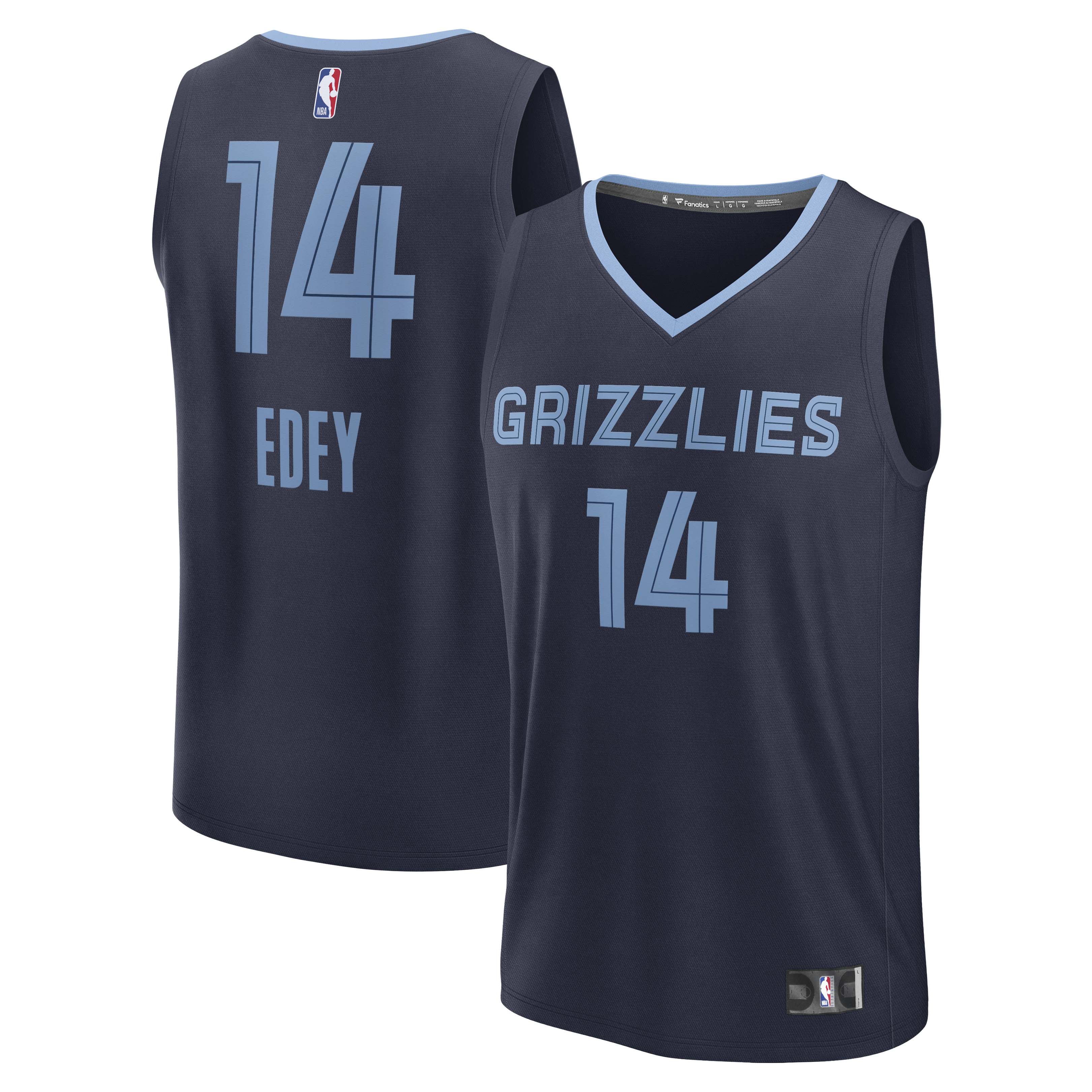 Zach Edey Memphis Grizzlies Fast Break Replica Jersey - Icon Edition - Navy Basketball TJS0739