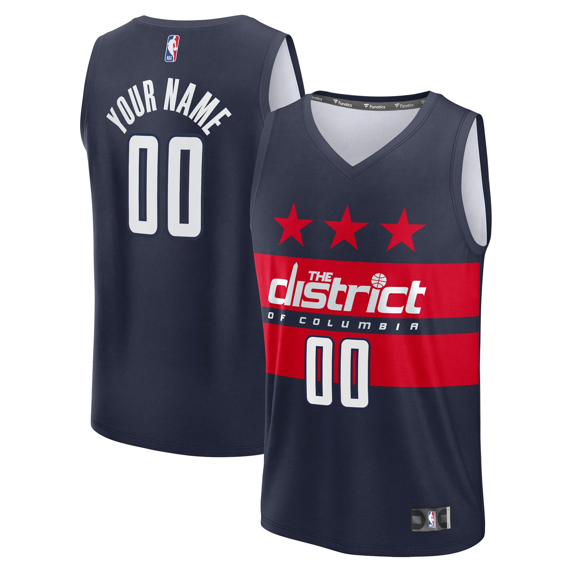 Washington Wizards Fast Break Custom Jersey - Statement Edition - Navy Basketball TJS0720
