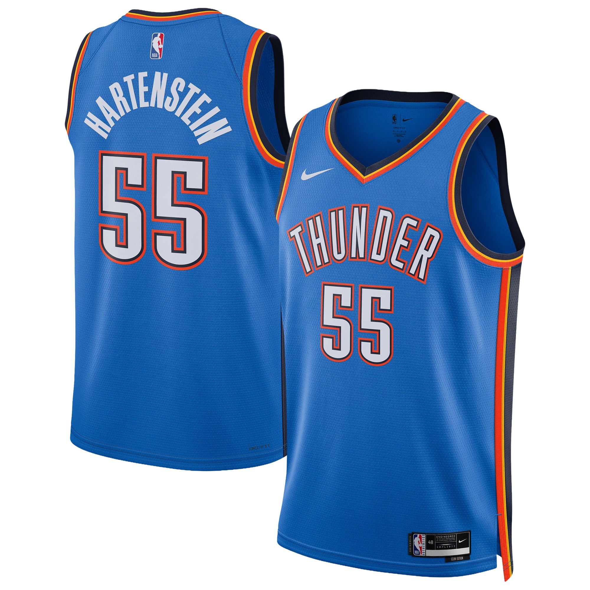 Isaiah Hartenstein Oklahoma City Thunder Unisex Swingman Jersey - Icon Edition - Blue Basketball TJS0825