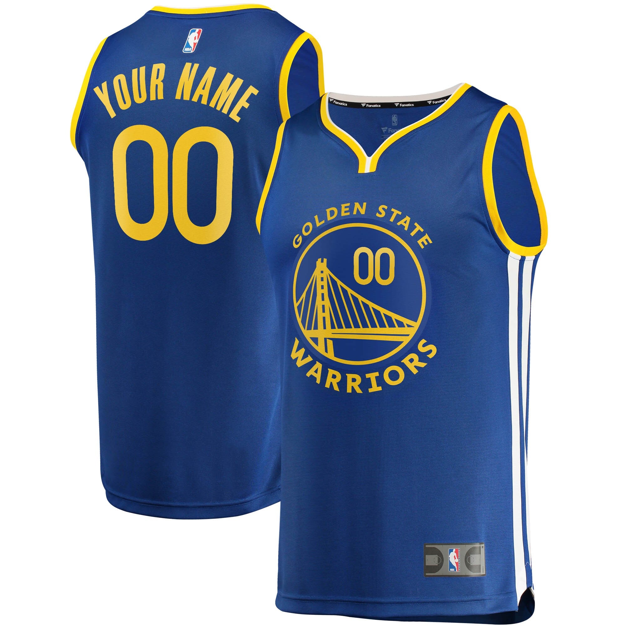 Golden State Warriors Fast Break Custom Replica Jersey Royal - Icon Edition Basketball TJS0675