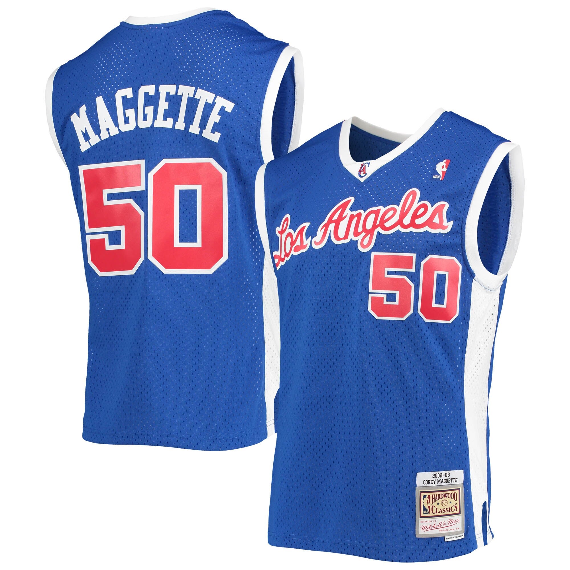 Corey Maggette LA Clippers M & N 2002/03 Hardwood Classics Swingman Jersey - Royal Basketball TJS0807