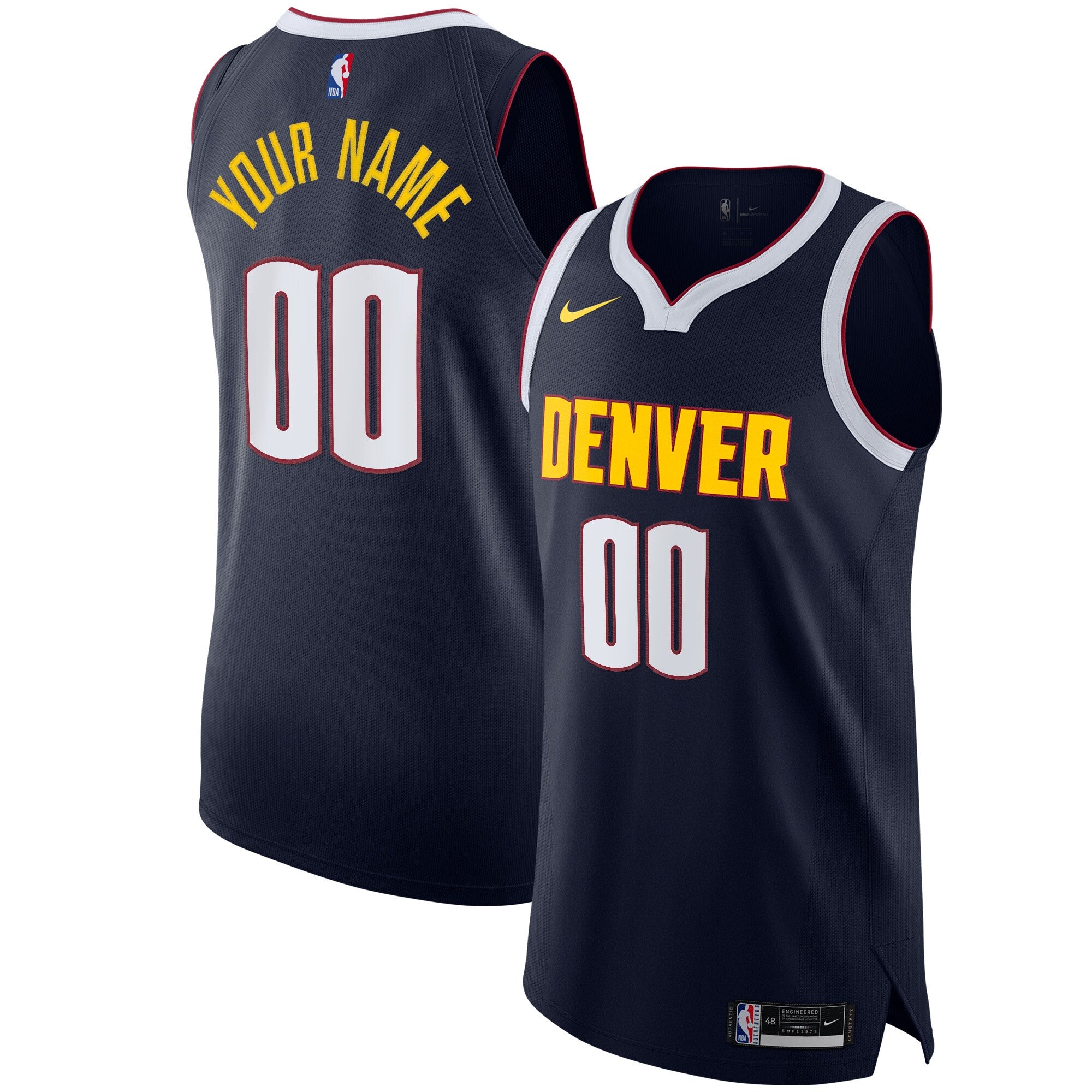 Denver Nuggets 2020/21 Custom Jersey Navy - Icon Edition Basketball TJS0746