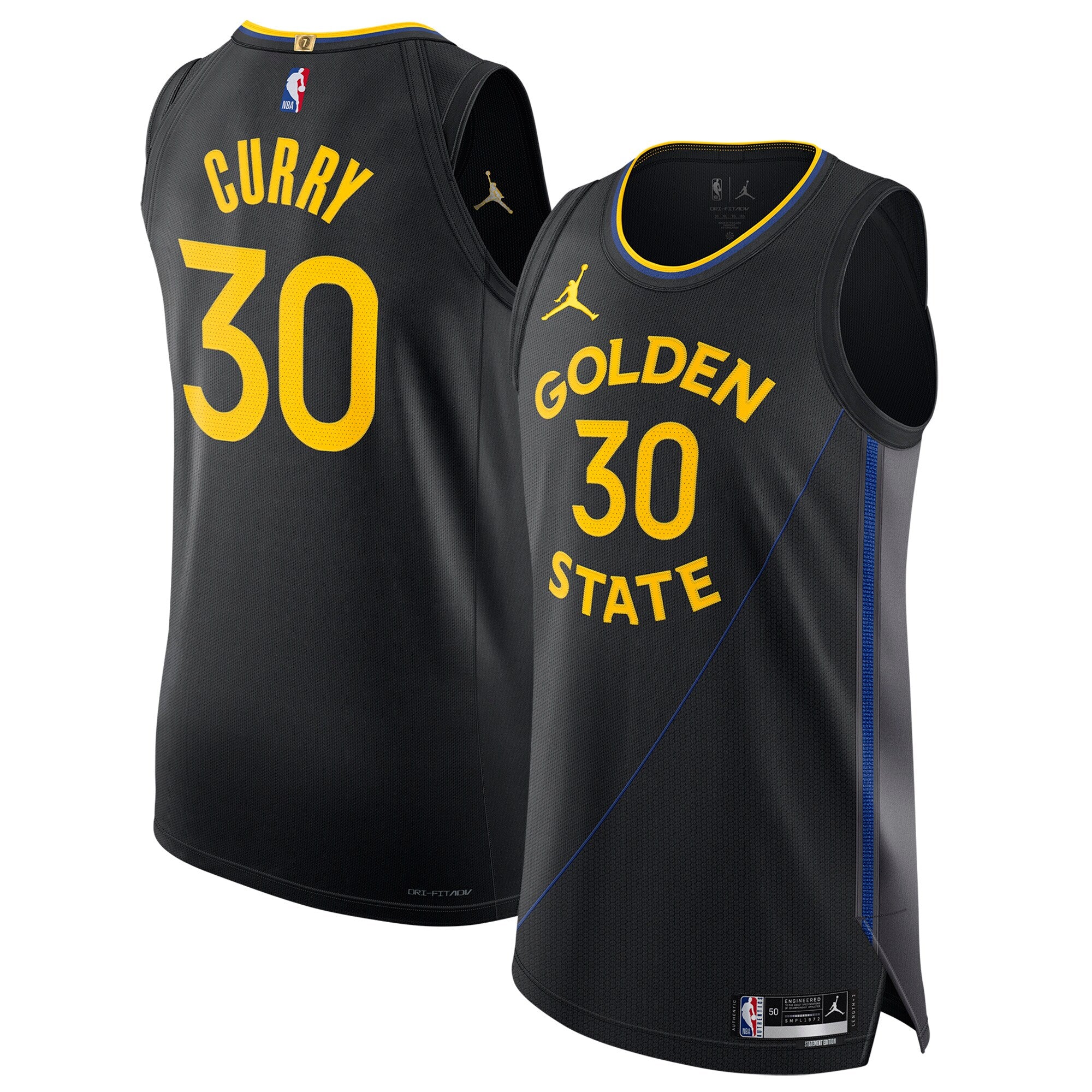 Stephen Curry Golden State Warriors Jordan Brand 2024/25 Jersey - Statement Edition - Black Basketball TJS0815