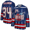 Hakeem Olajuwon Houston Rockets M & N Unisex Maxxed Out Fashion Hockey Jersey - Navy Basketball TJS0671
