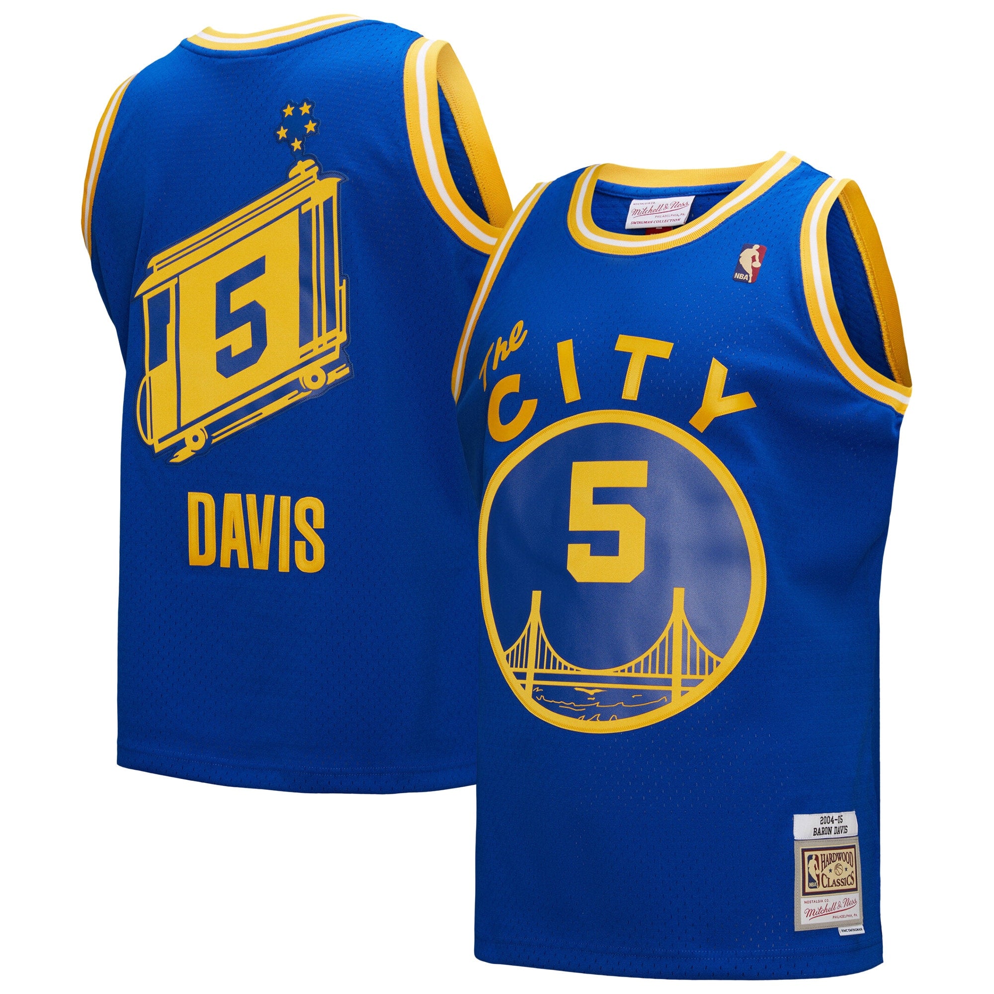 Baron Davis Golden State Warriors M & N Hardwood Classics 2004/05 Swingman Jersey - Royal Basketball TJS0861