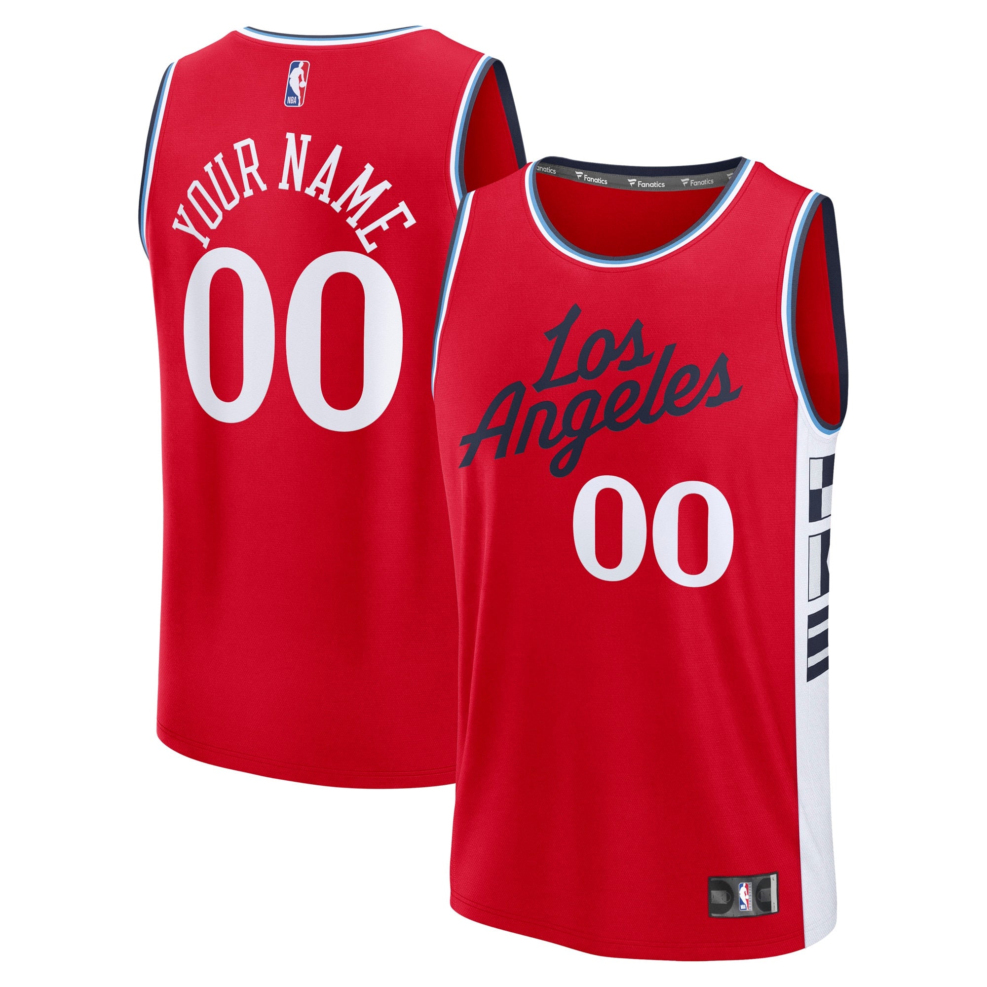 LA Clippers Fast Break Custom Jersey - Statement Edition - Red Basketball TJS0821