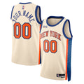 New York Knicks Unisex 2025/26 City Edition Swingman Custom Jersey - Cream Basketball TJS0768