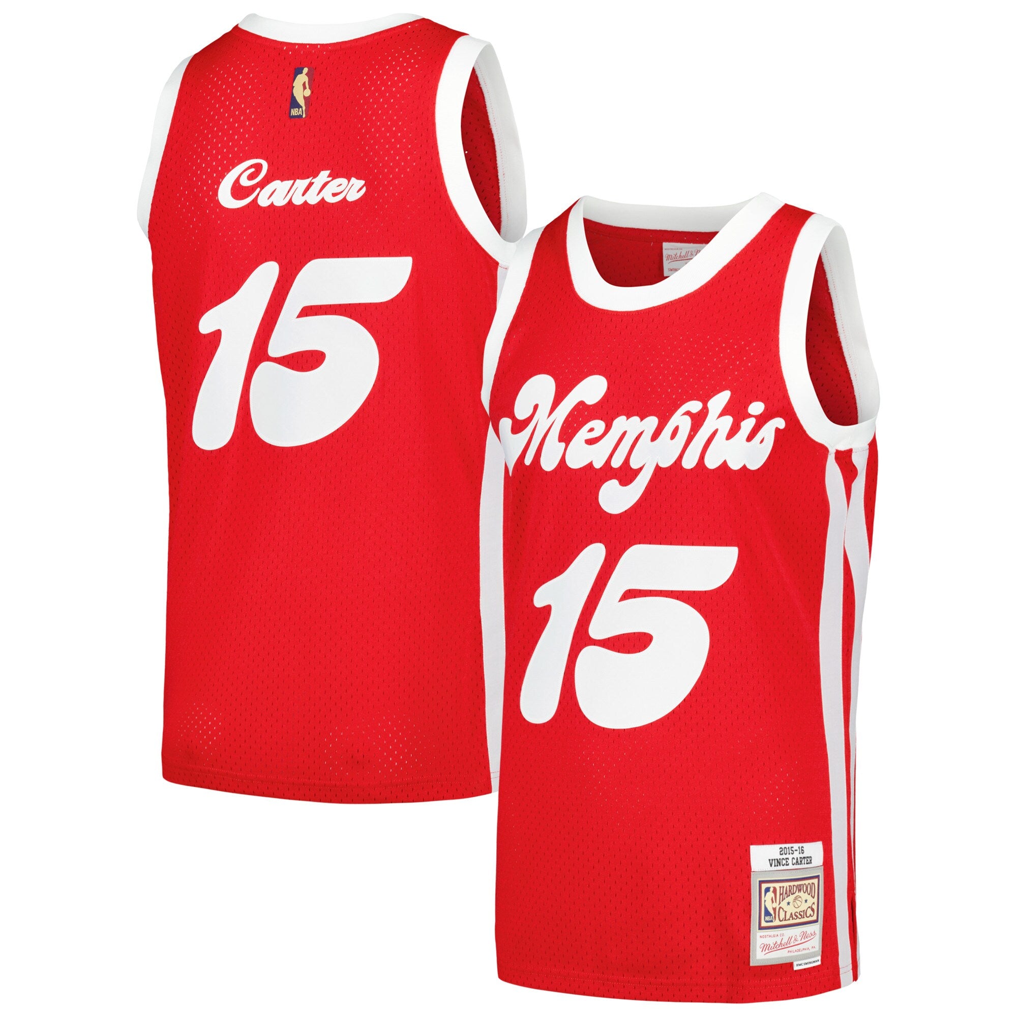 Vince Carter Memphis Grizzlies M & N 2015/16 Hardwood Classics Swingman Jersey - Red Basketball TJS0721