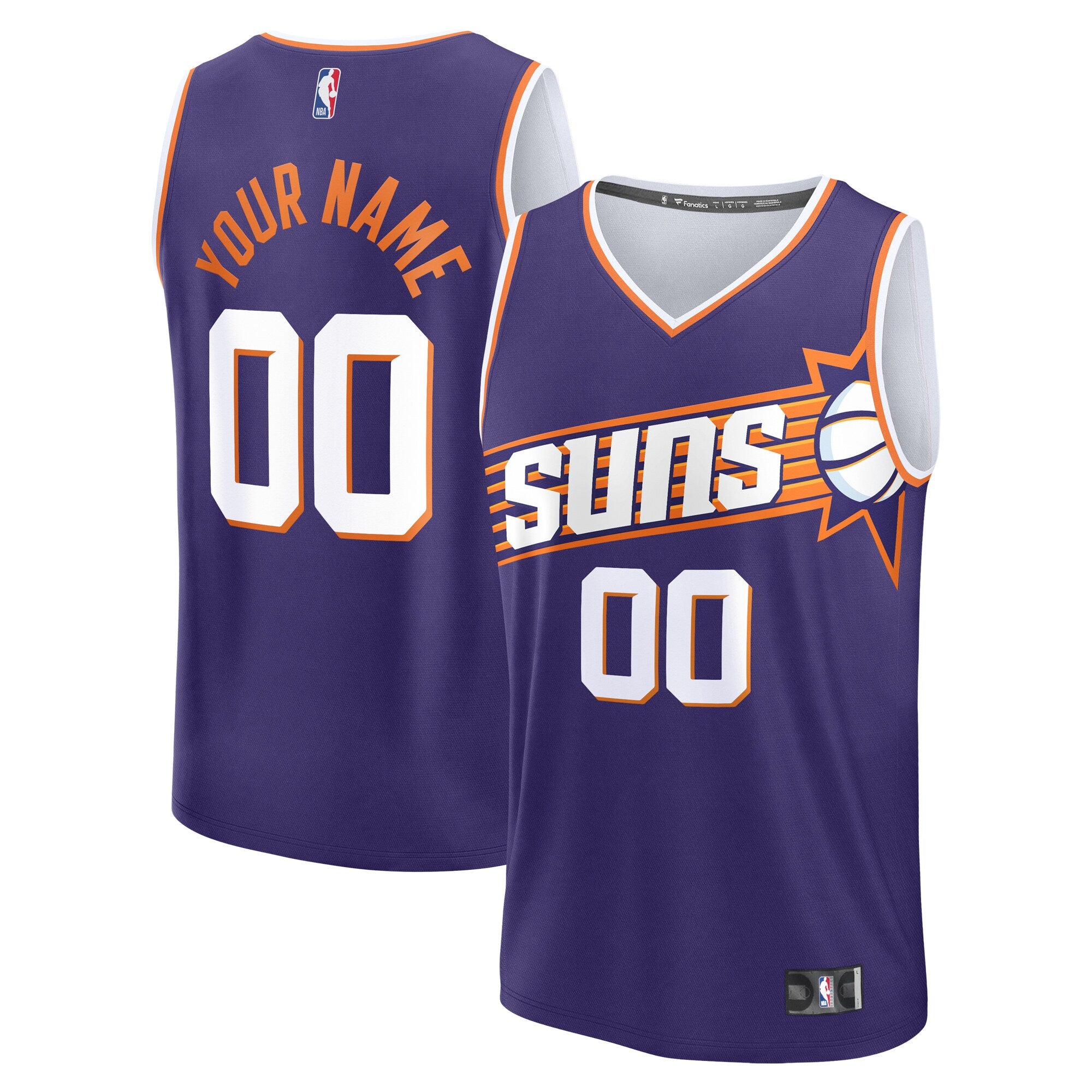 Phoenix Suns Fast Break Custom Jersey - Icon Edition - Purple Basketball TJS0770