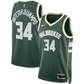 Giannis Antetokounmpo Milwaukee Bucks Unisex Swingman Jersey - Icon Edition - Hunter Green Basketball TJS0719