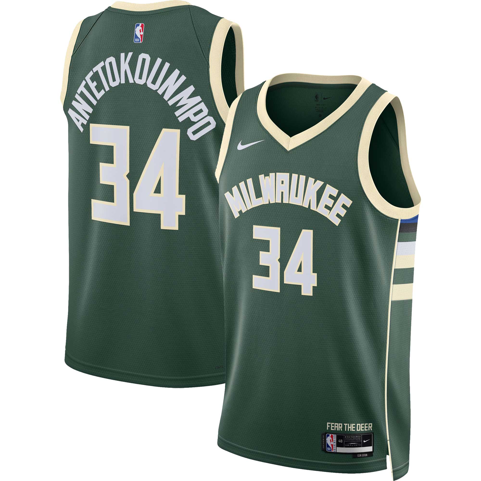 Giannis Antetokounmpo Milwaukee Bucks Unisex Swingman Jersey - Icon Edition - Hunter Green Basketball TJS0719