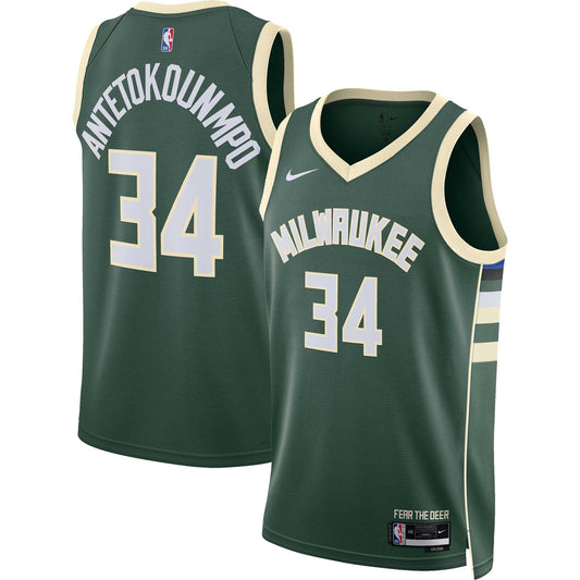 Giannis Antetokounmpo Milwaukee Bucks Unisex Swingman Jersey - Icon Edition - Hunter Green Basketball TJS0719