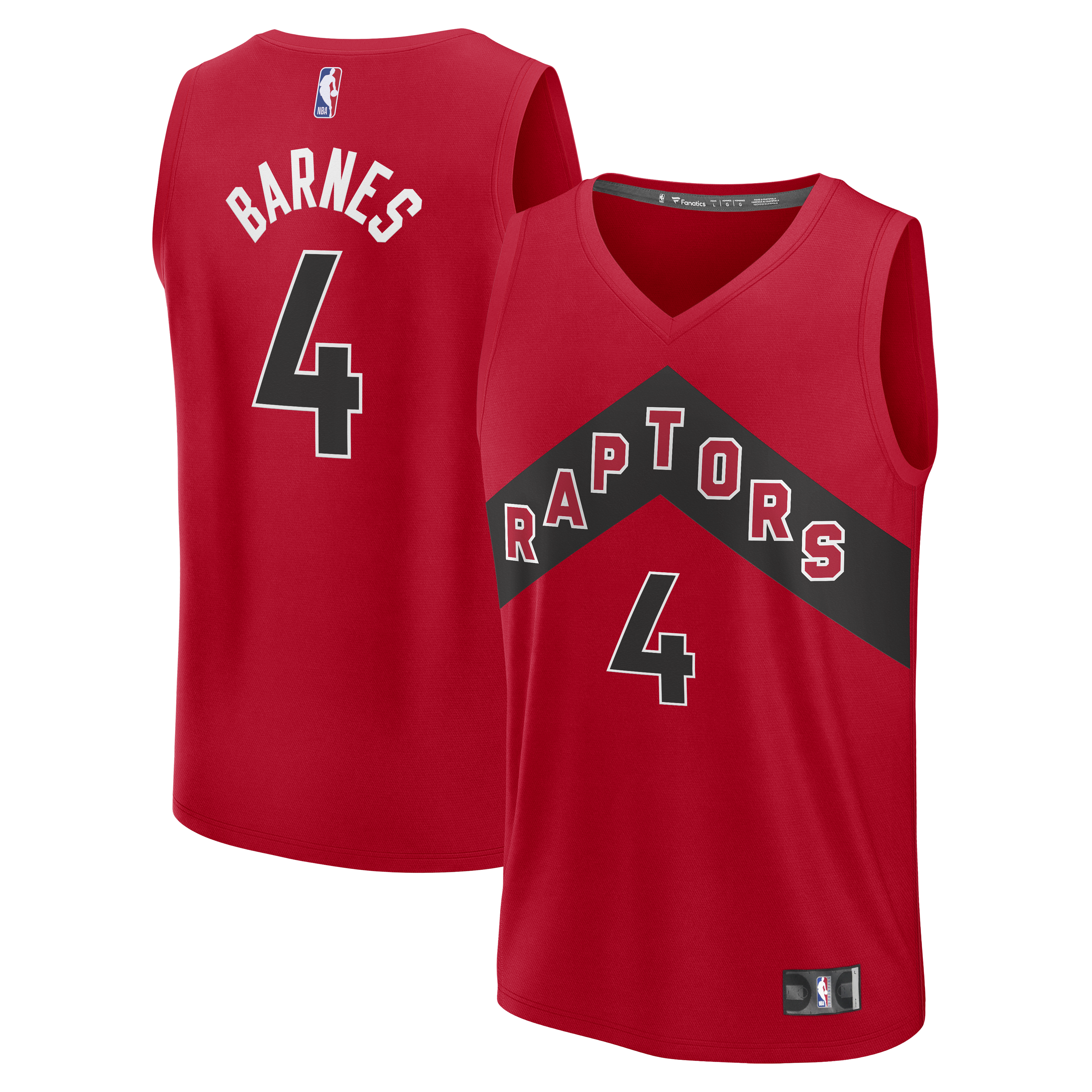 Scottie Barnes Toronto Raptors Fast Break Replica Jersey - Icon Edition - Red Basketball TJS0778