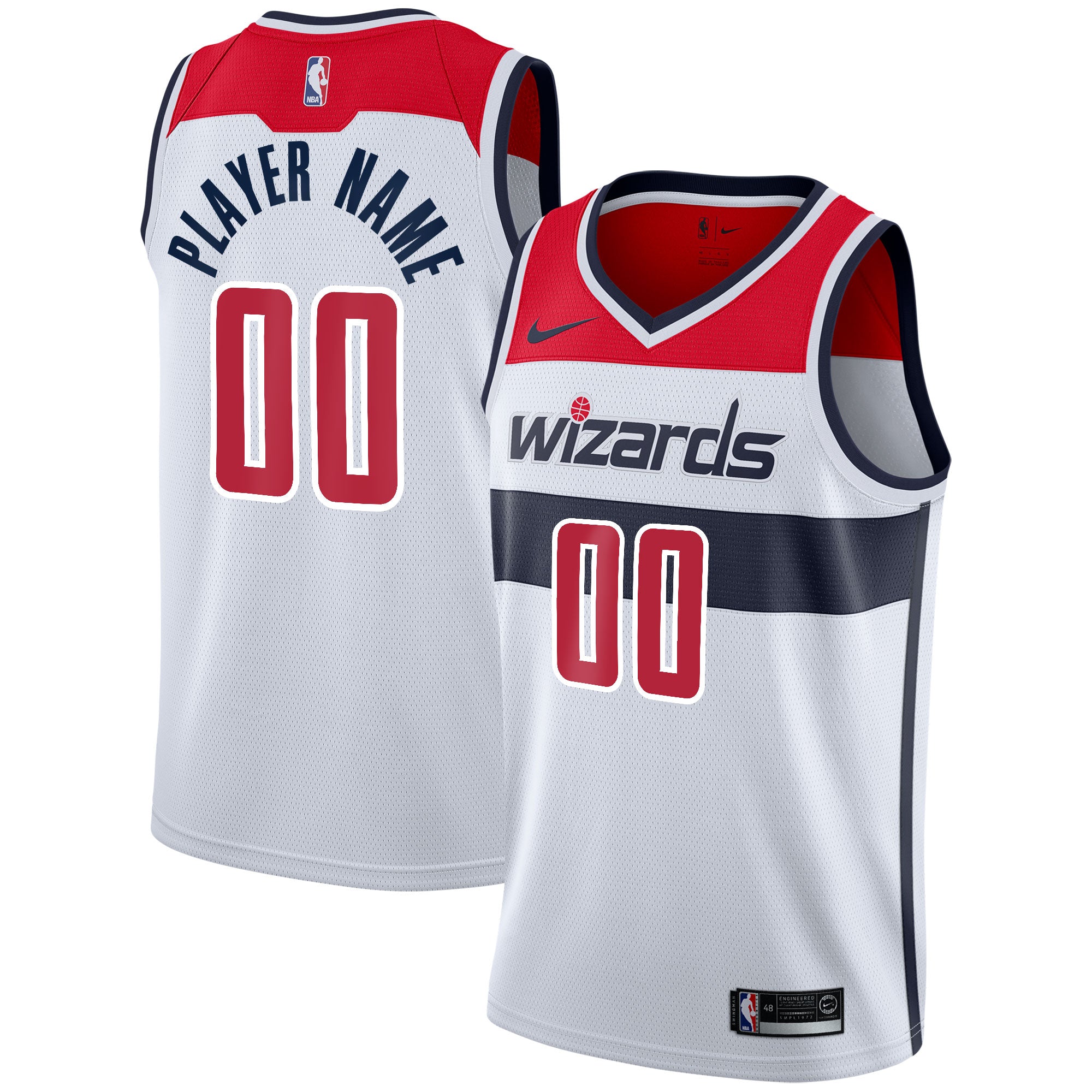 Washington Wizards 2020/21 Swingman Custom Jersey - Association Edition - White Basketball TJS0763