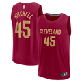 Donovan Mitchell Cleveland Cavaliers Fast Break Replica Jersey - Icon Edition - Wine Basketball TJS0806