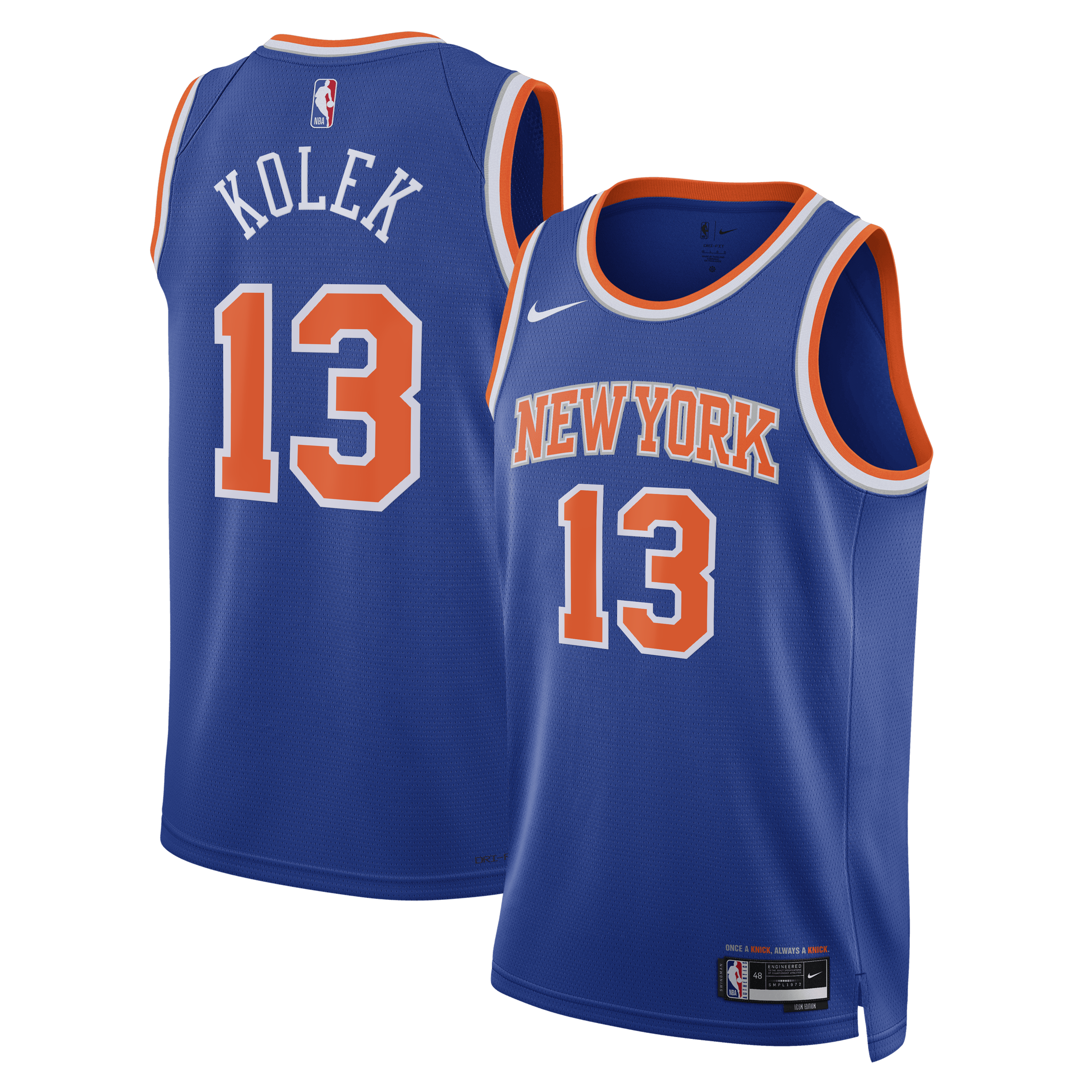 Tyler Kolek New York Knicks Unisex Swingman Jersey - Icon Edition - Blue Basketball TJS0669