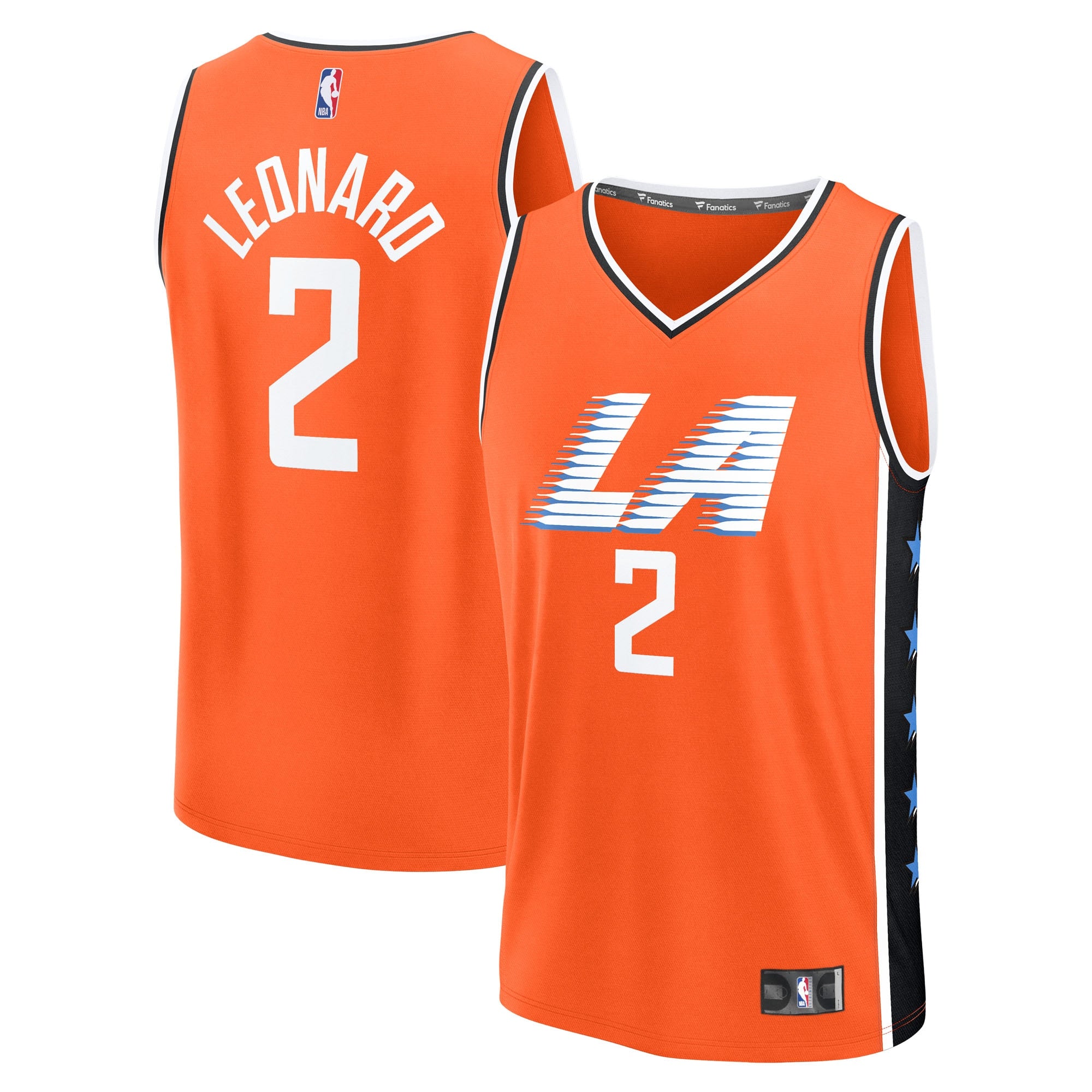 Kawhi Leonard LA Clippers 2025/26 City Edition Fast Break Jersey - Orange Basketball TJS0767