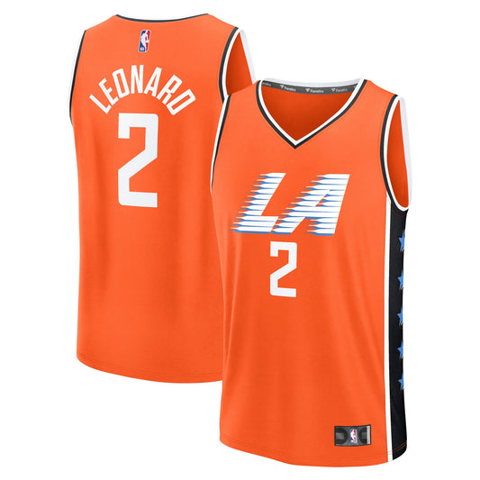 Kawhi Leonard LA Clippers 2025/26 City Edition Fast Break Jersey - Orange Basketball TJS0767