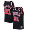 Dennis Rodman Chicago Bulls M & N 1997/98 Hardwood Classics Swingman Jersey - Black Basketball TJS0985