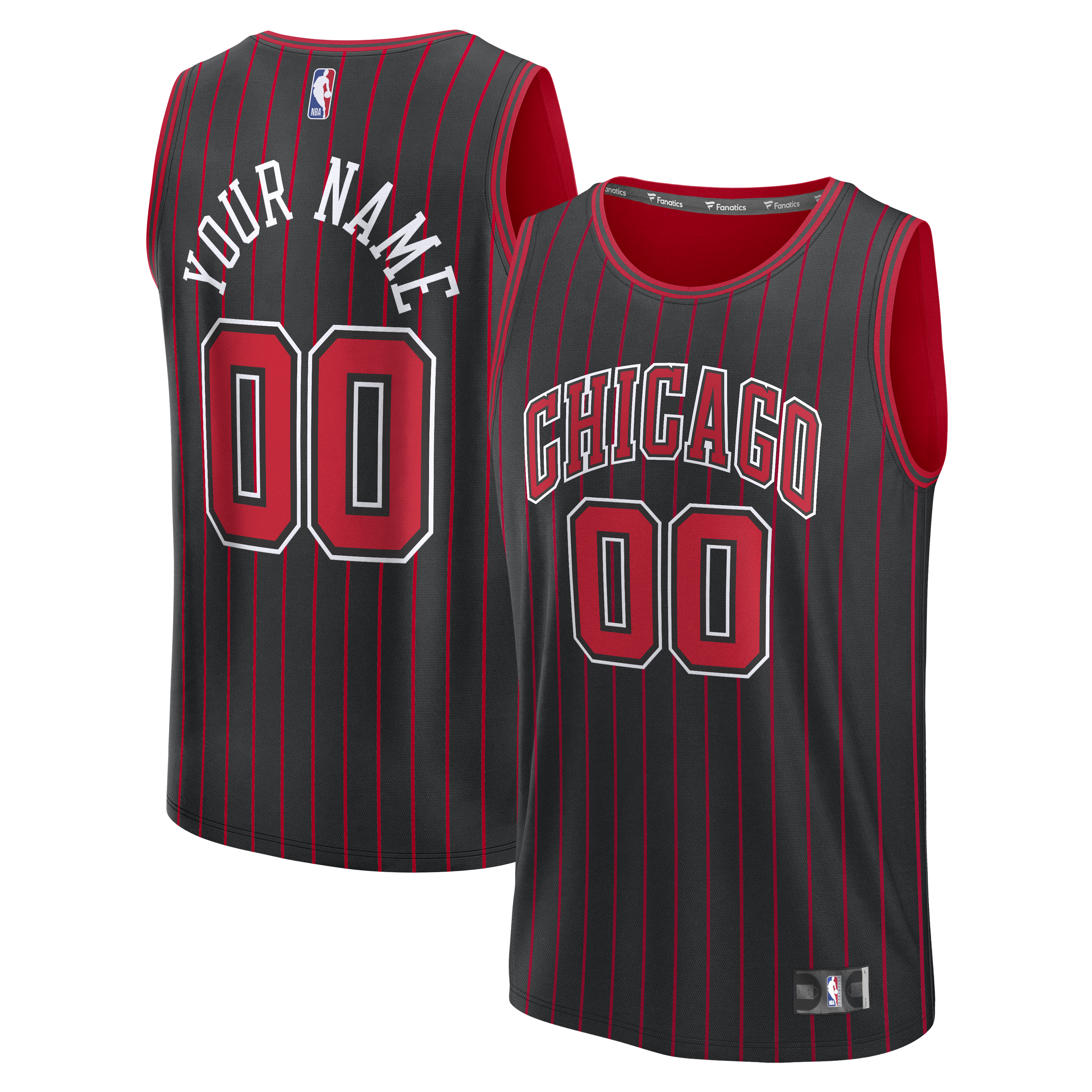 Chicago Bulls Fast Break Custom Jersey - Icon Edition - Black Basketball TJS0918
