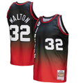 Bill Walton Portland Trail Blazers M & N 1976/77 Hardwood Classics Fadeaway Swingman Player Jersey - Red/Black Basketball TJS1027