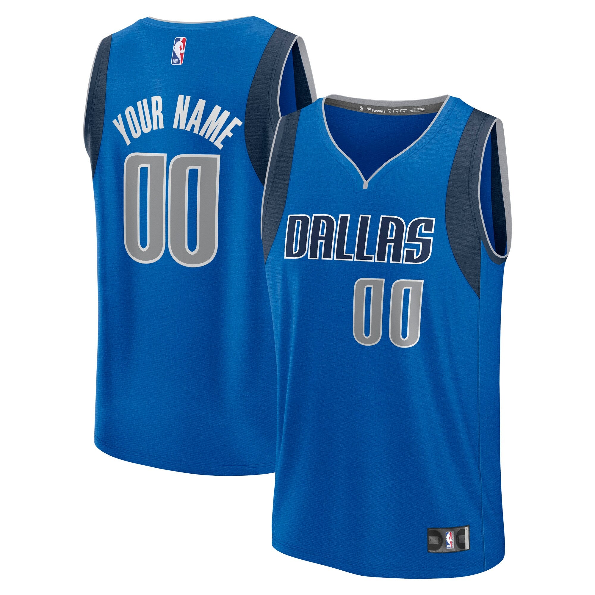 Dallas Mavericks Fast Break Custom Jersey - Icon Edition - Blue Basketball TJS1031