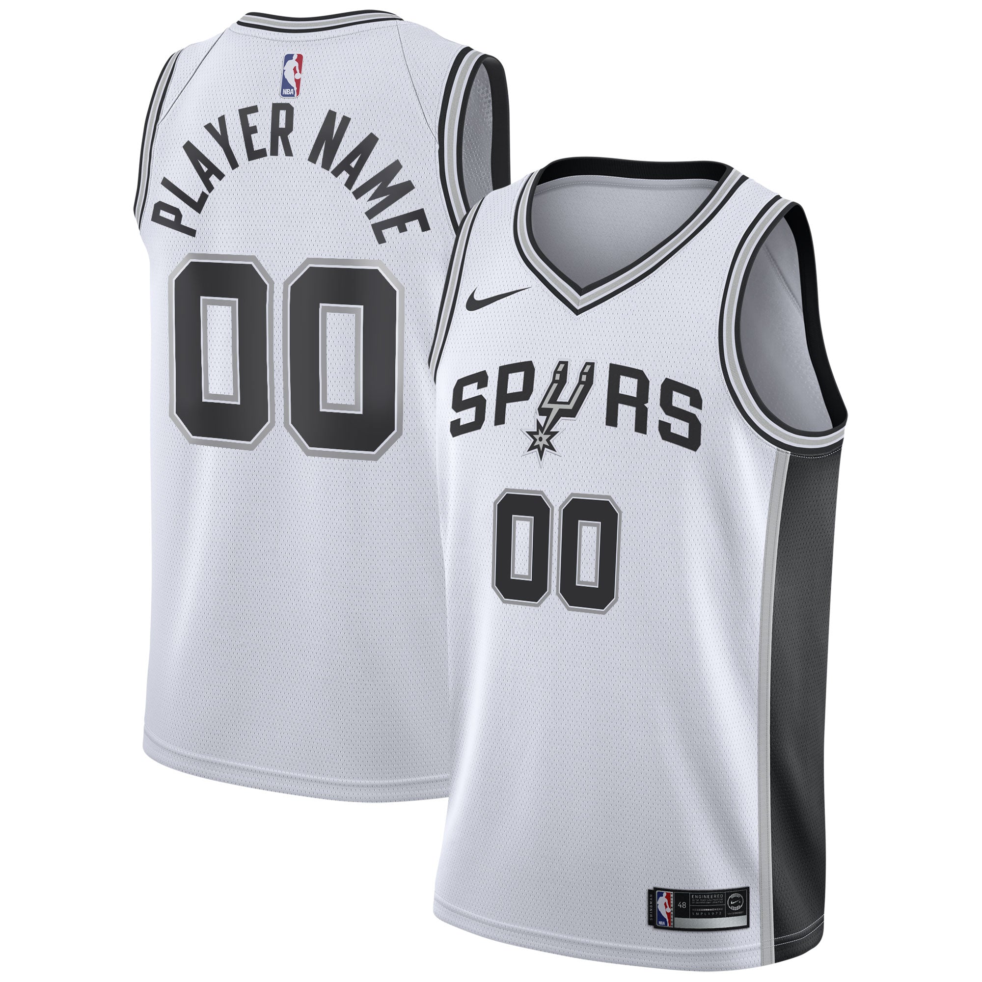 San Antonio Spurs 2020/21 Swingman Custom Jersey - Association Edition - White Basketball TJS0932