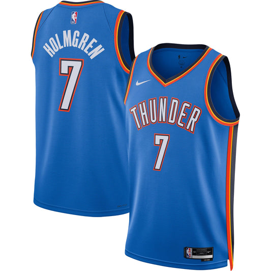 Chet Holmgren Oklahoma City Thunder Unisex 2022 Draft First Round Pick Player Swingman Jersey - Icon Edition - Blue Basketball TJS1006