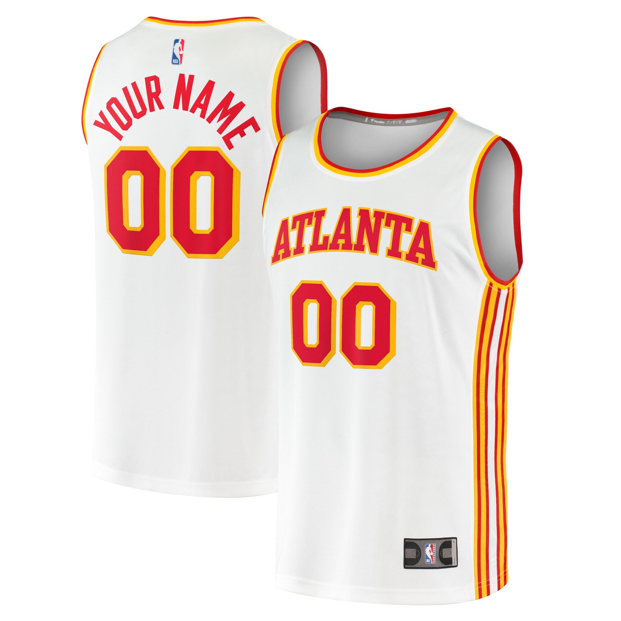 Atlanta Hawks Fast Break Custom Replica Jersey - Association Edition - White Basketball TJS0870